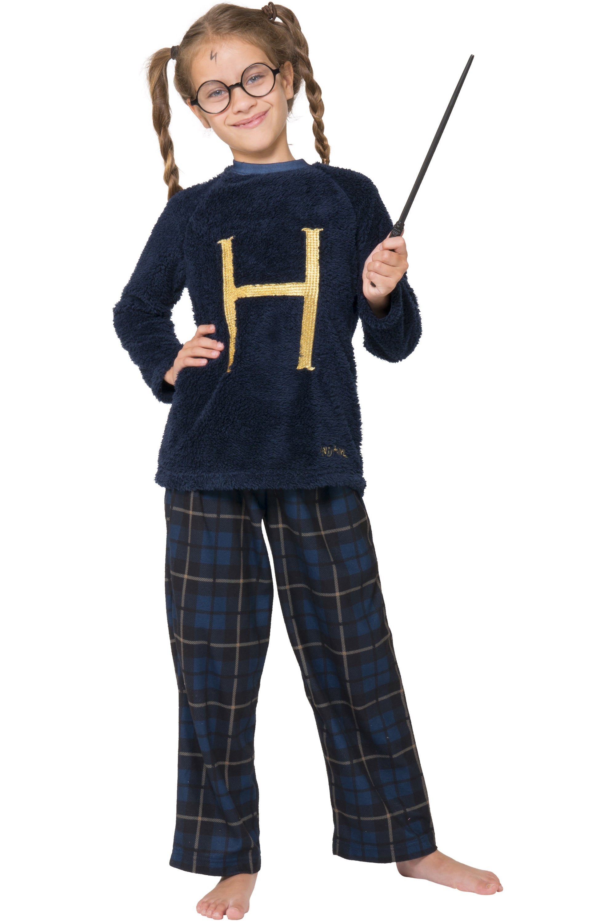 HARRY POTTER Mrs. Weasley H Holiday Christmas Sweater Fleece Flannel Pant Pajama 2pc Gift Set