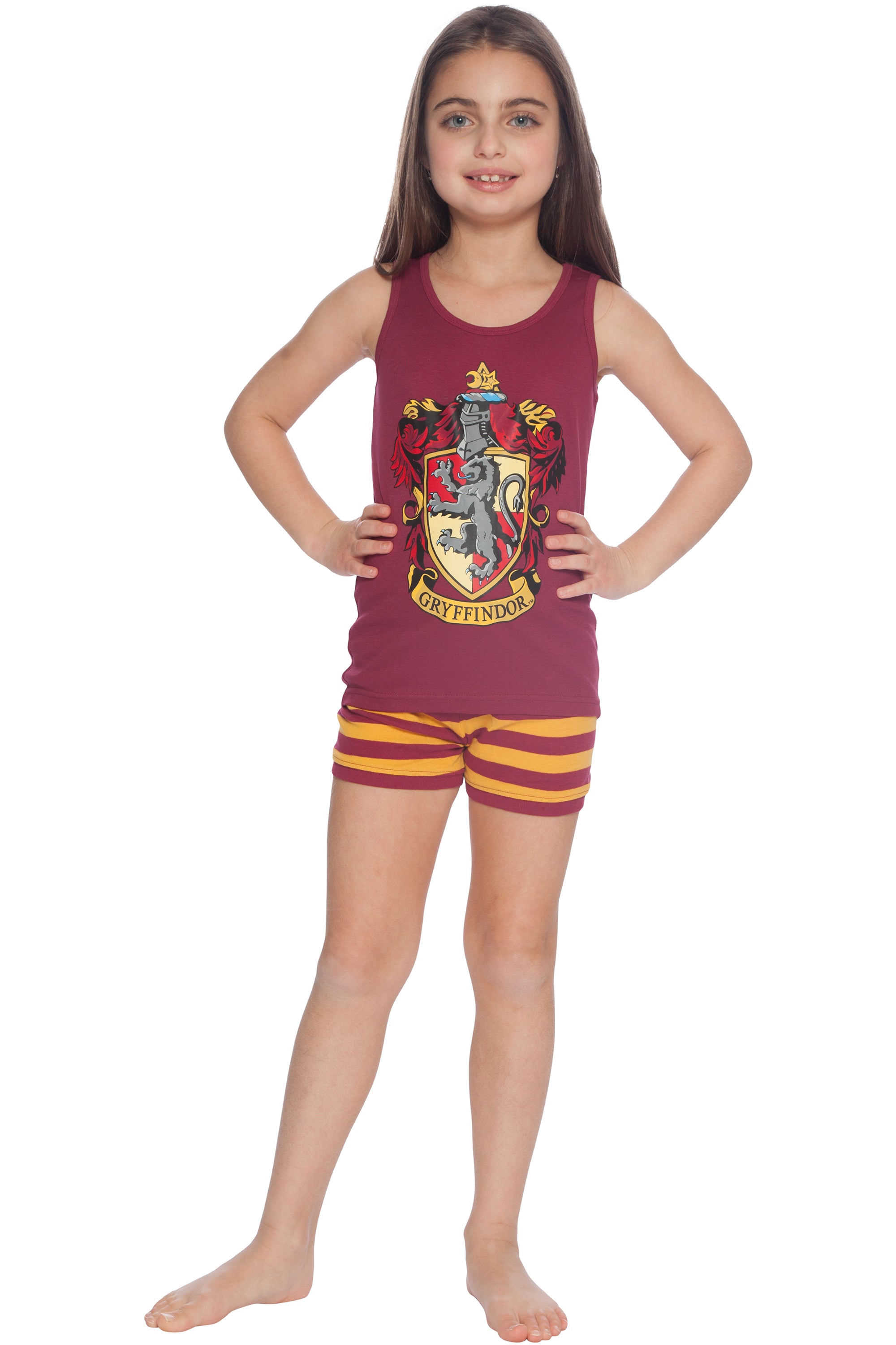 Harry Potter Girls Little Gryffindor House Crest Cotton Tank Top Pajama Short Set
