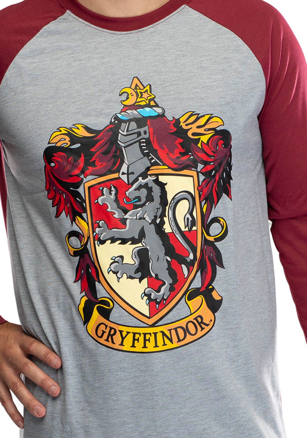 Harry Potter Men's Raglan Shirt And Plaid Pants Pajama Set