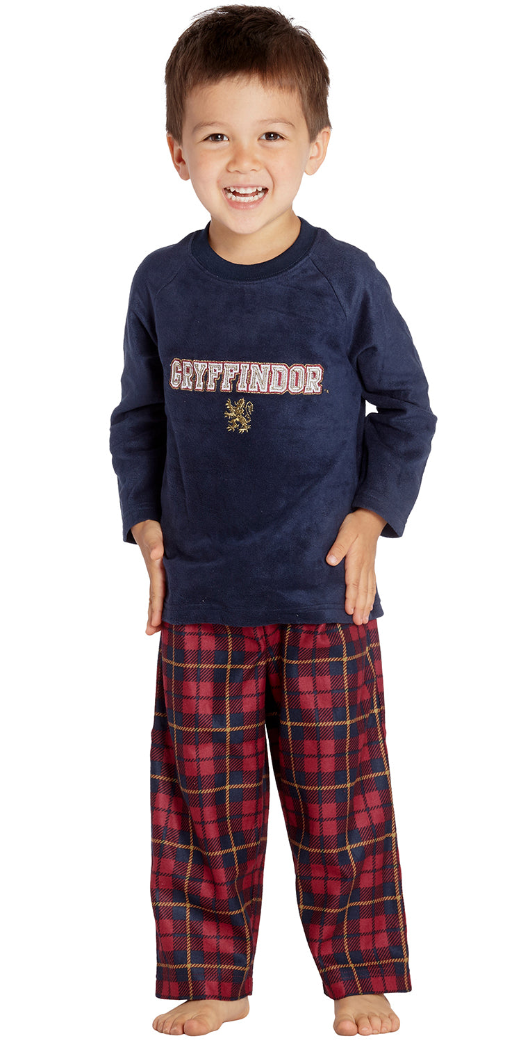 Harry Potter Gryffindor Lion Christmas Plush Holiday Plaid Pajama Set