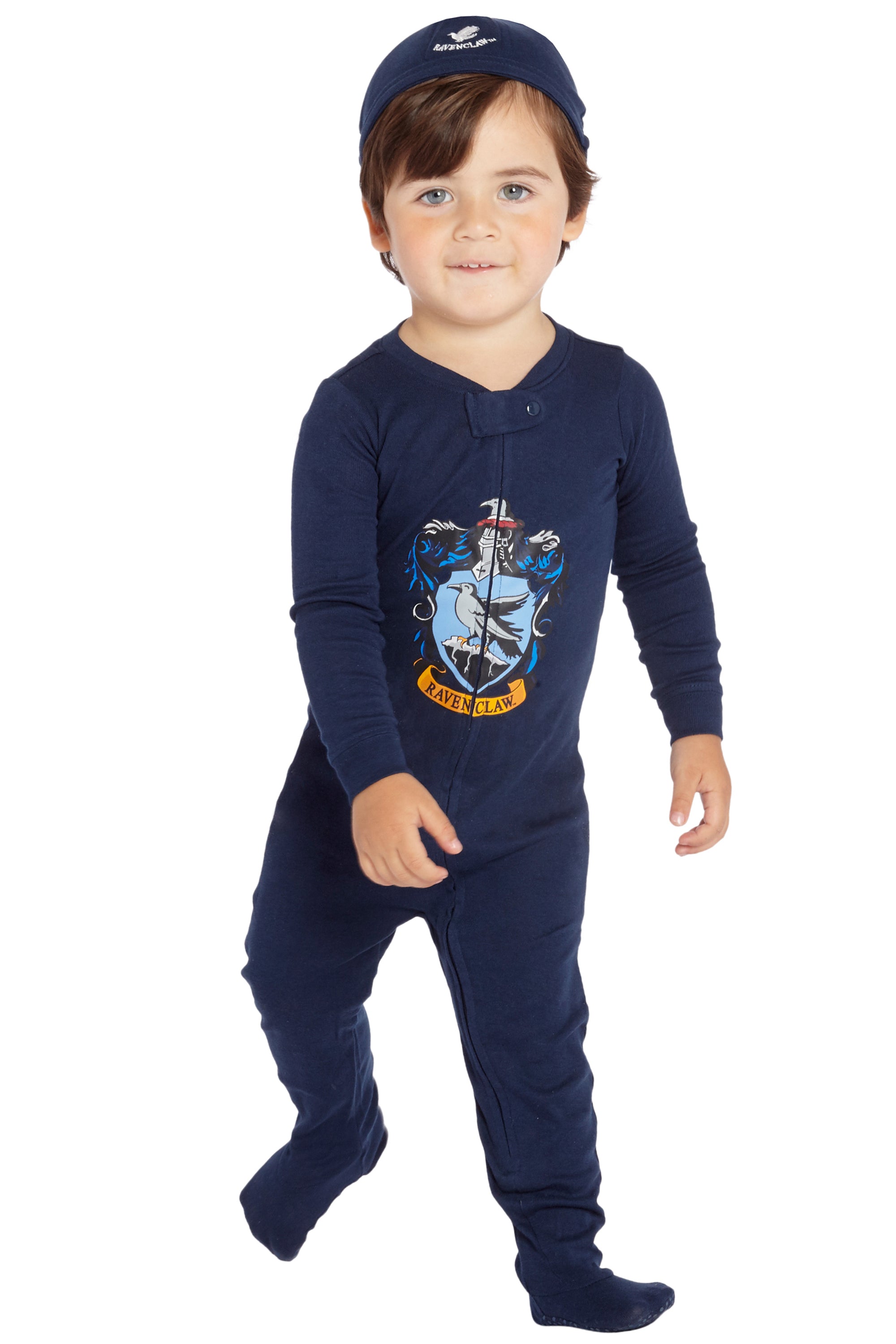 Intimo Harry Potter Baby Pajamas Set Footed Jammies with Beanie Hogwarts House Gryffindor