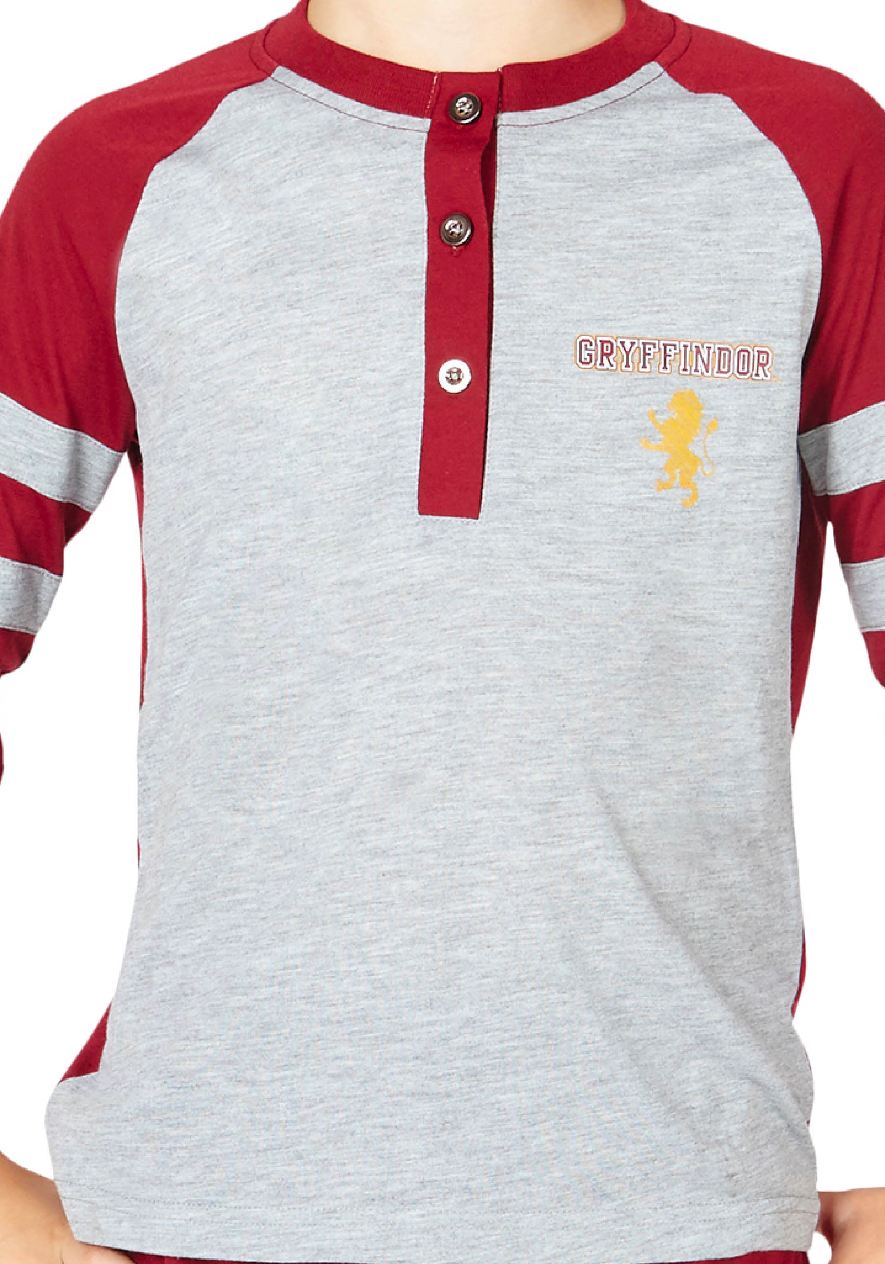 Harry Potter Boys Gryffindor House Athletic Varsity Jogger Pajama Set