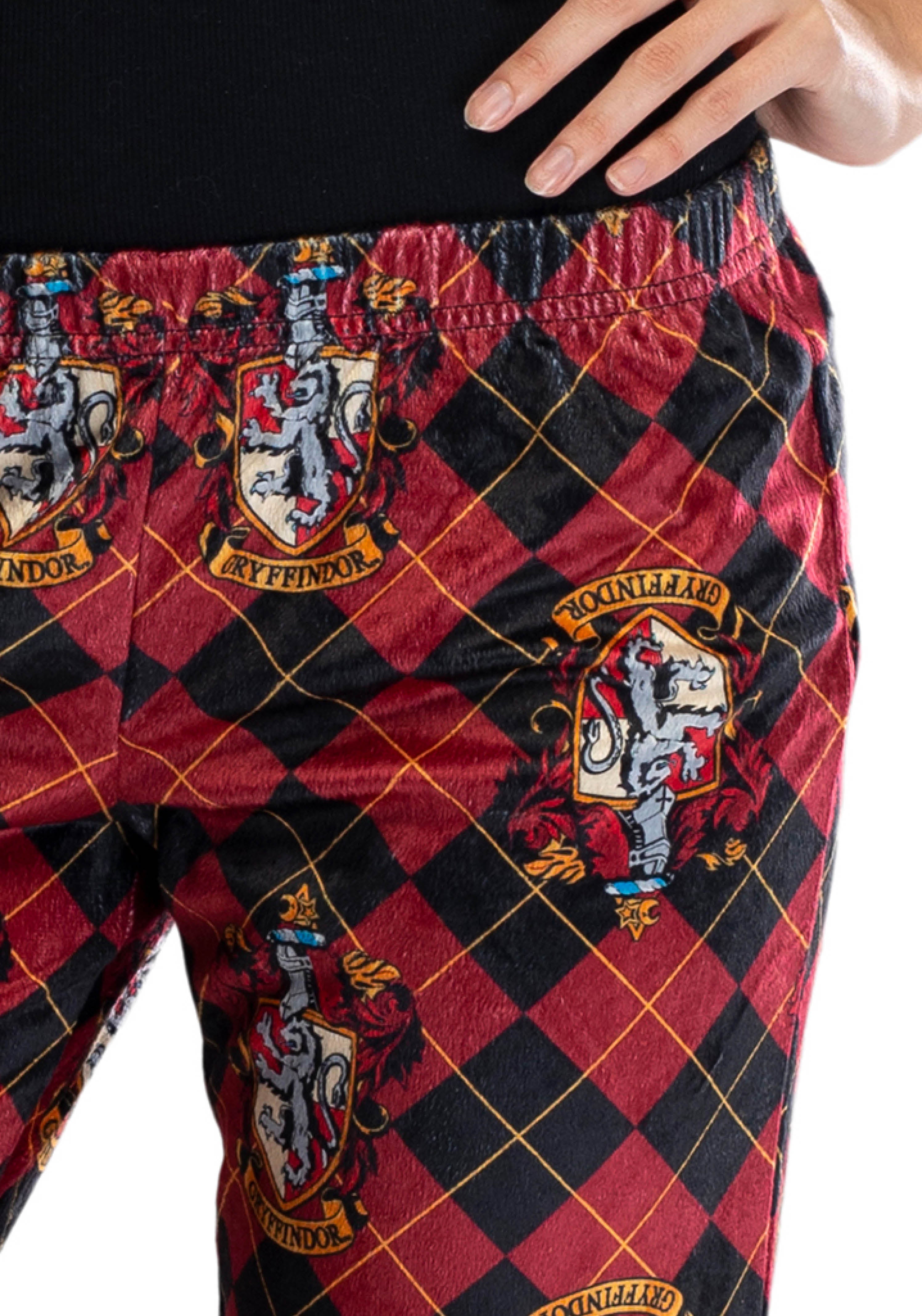 Harry Potter Juniors Hogwarts Houses Crest Cropped Lounge Pants Pajamas