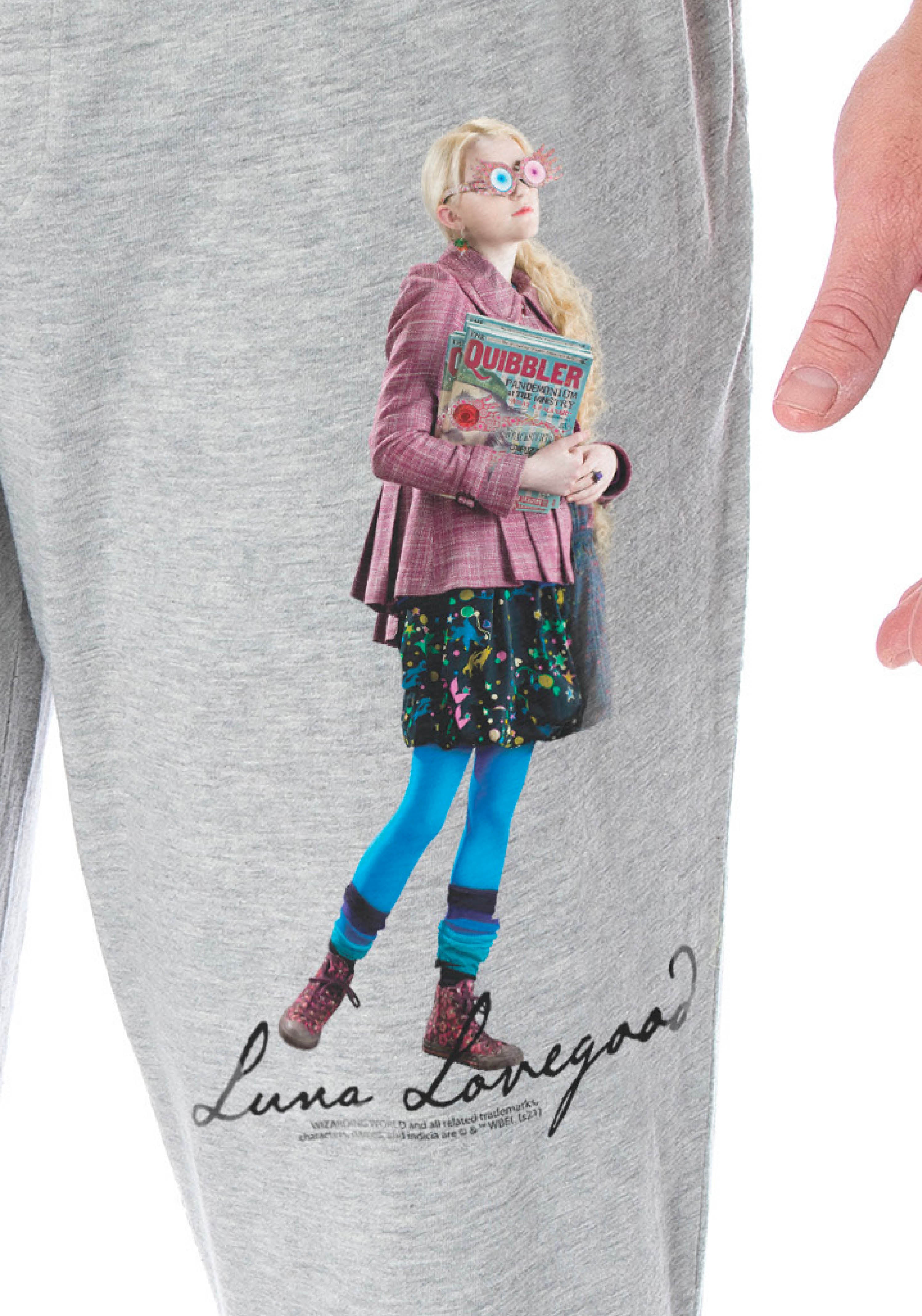 Harry Potter Men's Pajama Pants Luna Lovegood And Quibbler Character Loungewear Sleep Pants