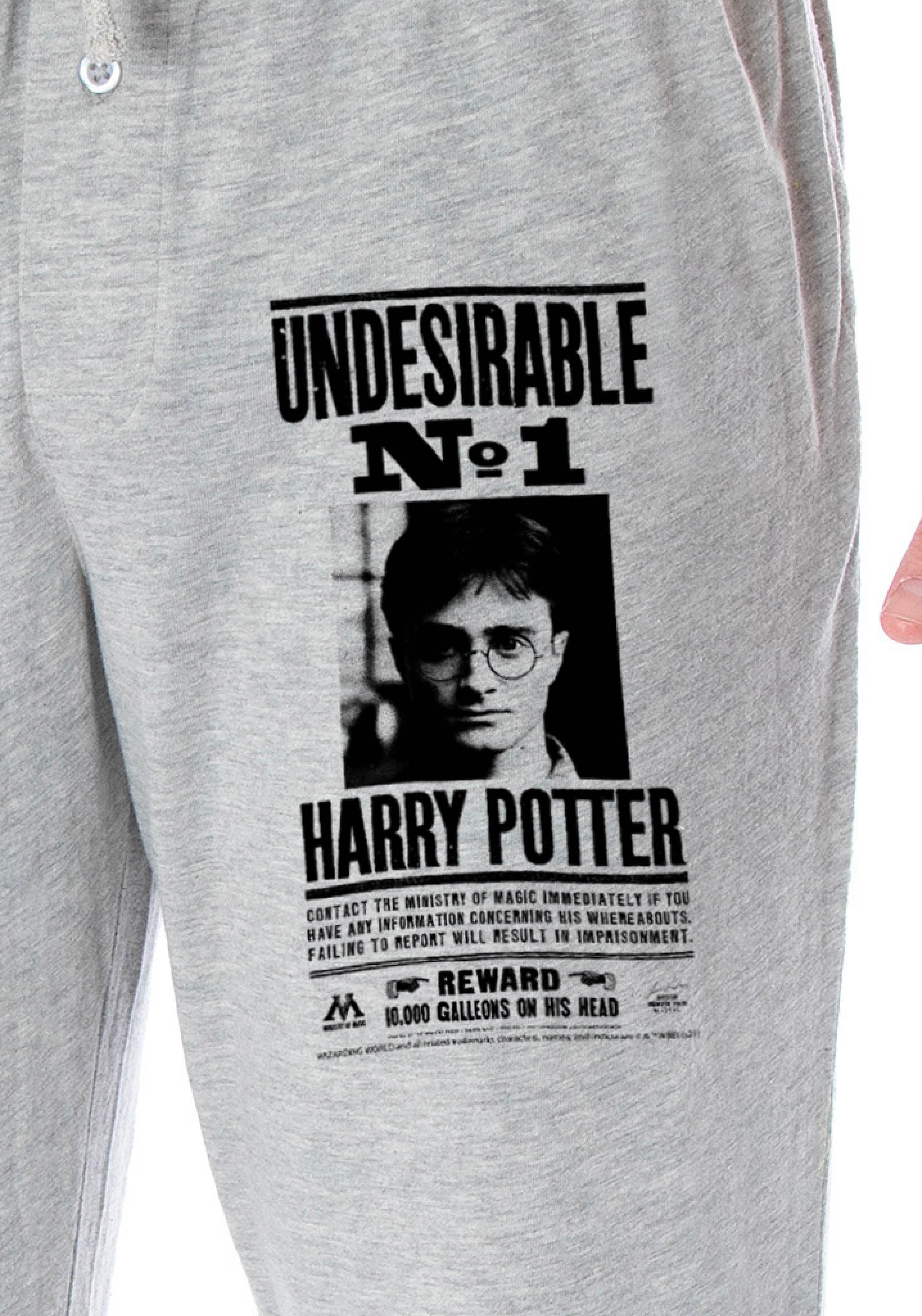 Harry Potter Adult Mens' Undesirable No 1 Wanted Poster Pajama Lounge Pants