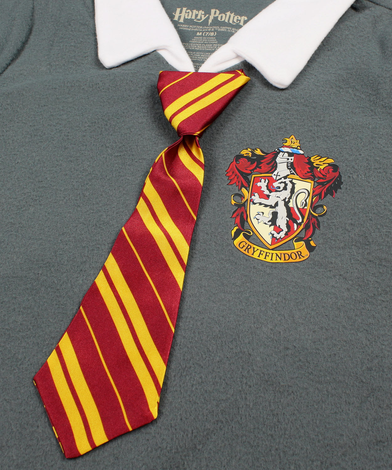 Harry Potter Pajama Girls Hermione Gryffindor Uniform With Tie Fleece Nightgown