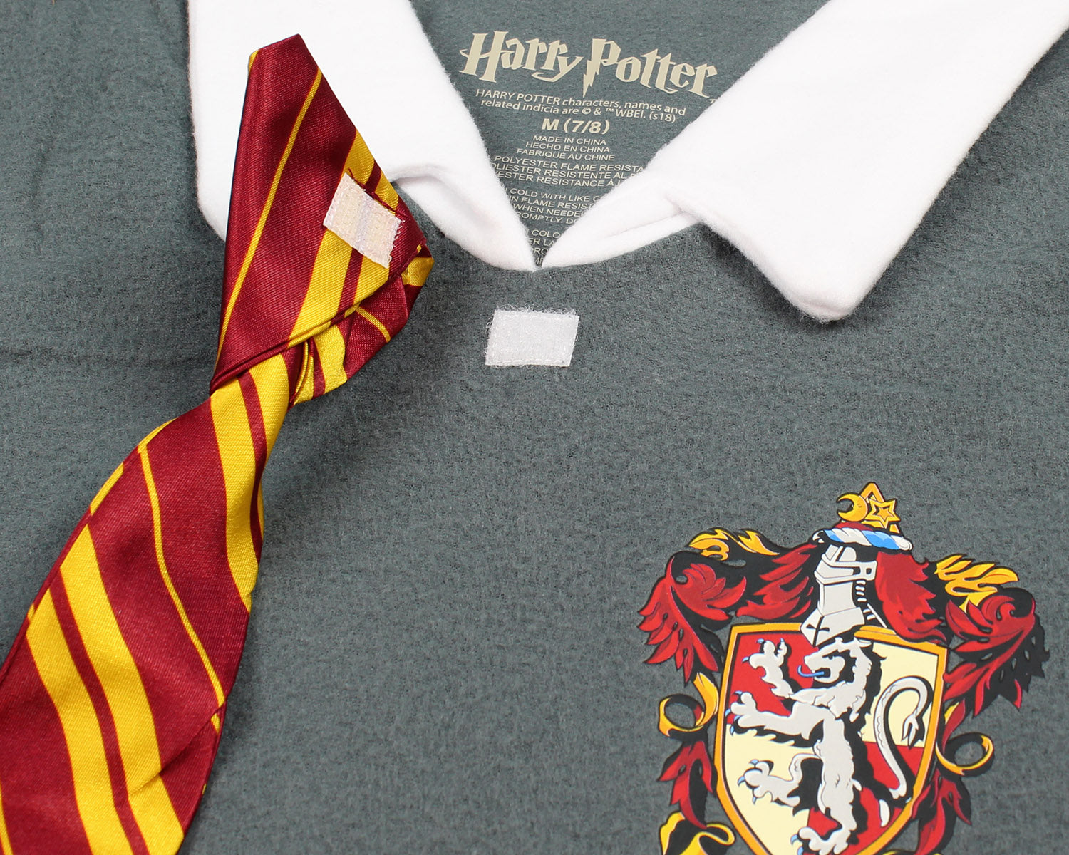 Harry Potter Pajama Girls Hermione Gryffindor Uniform With Tie Fleece Nightgown