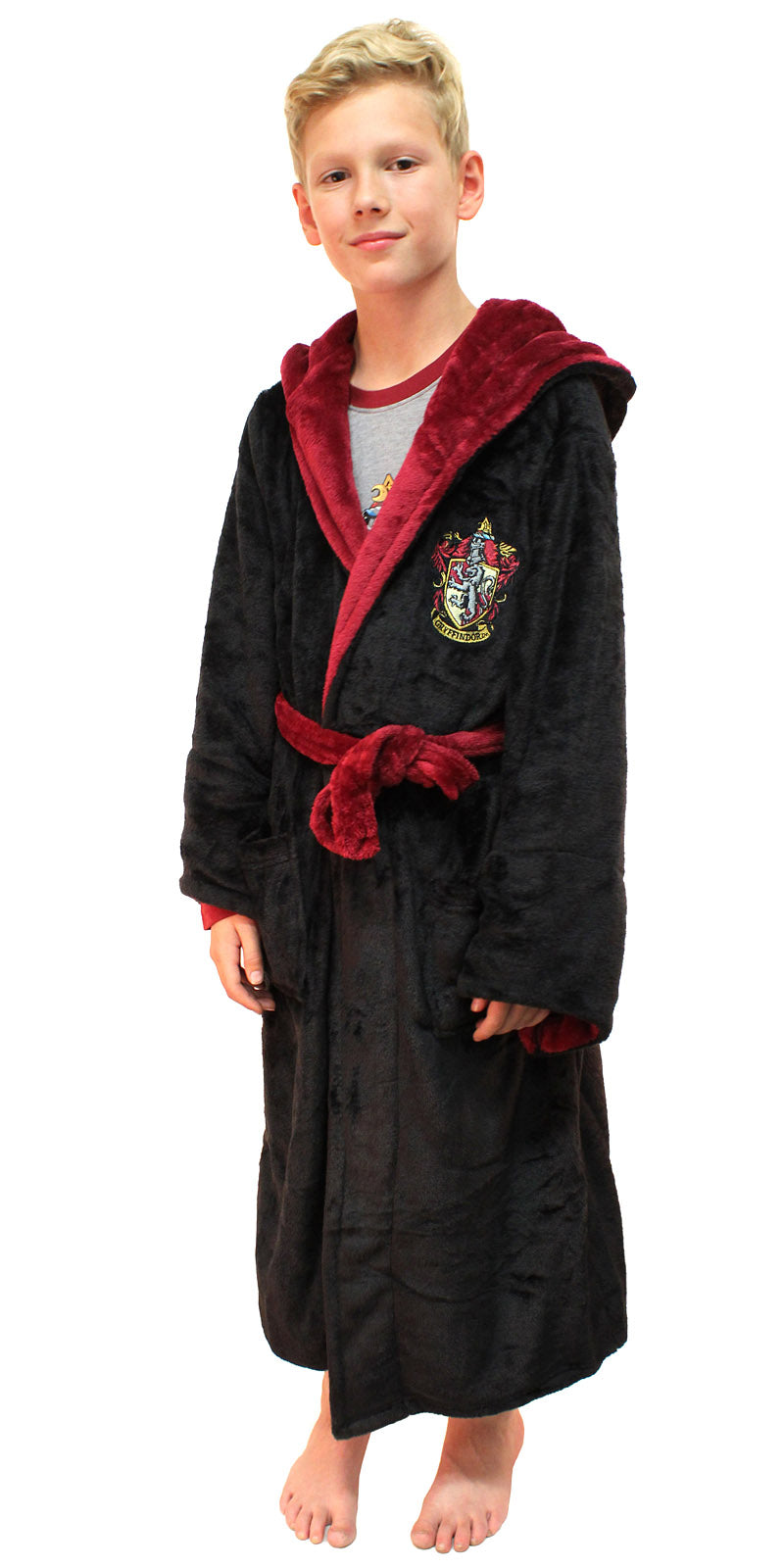 Harry Potter Hogwarts Houses Girl's Fleece Robe Pajama Lounge