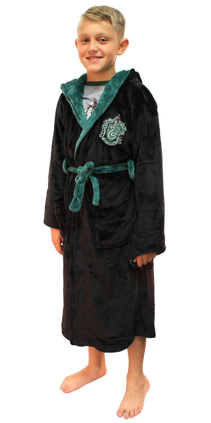 Harry Potter Hogwarts Houses Girl's Fleece Robe Pajama Lounge