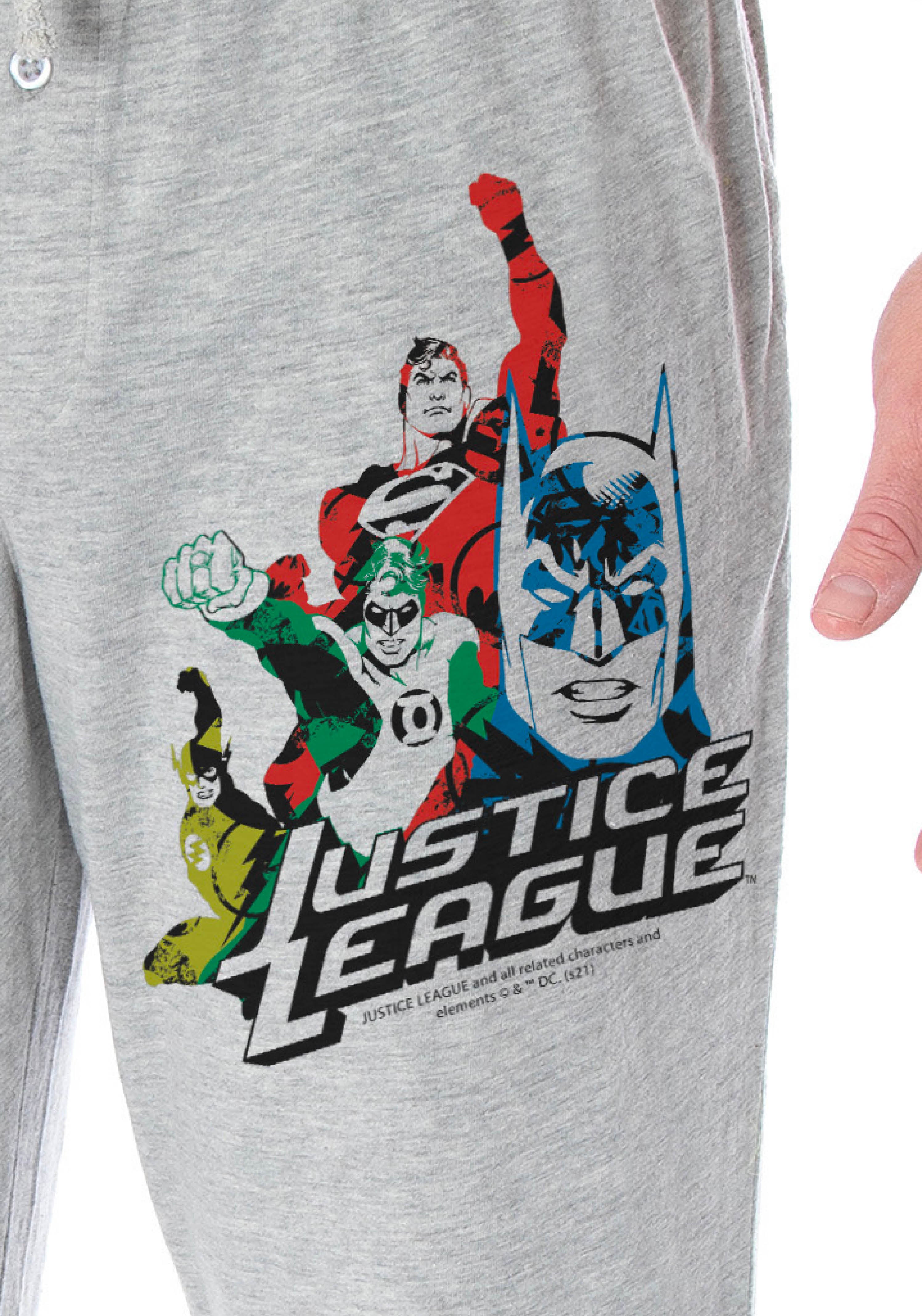 DC Comics Men's Justice League Pajama Pants Batman Superman Green Lantern The Flash Loungewear Sleep Pants