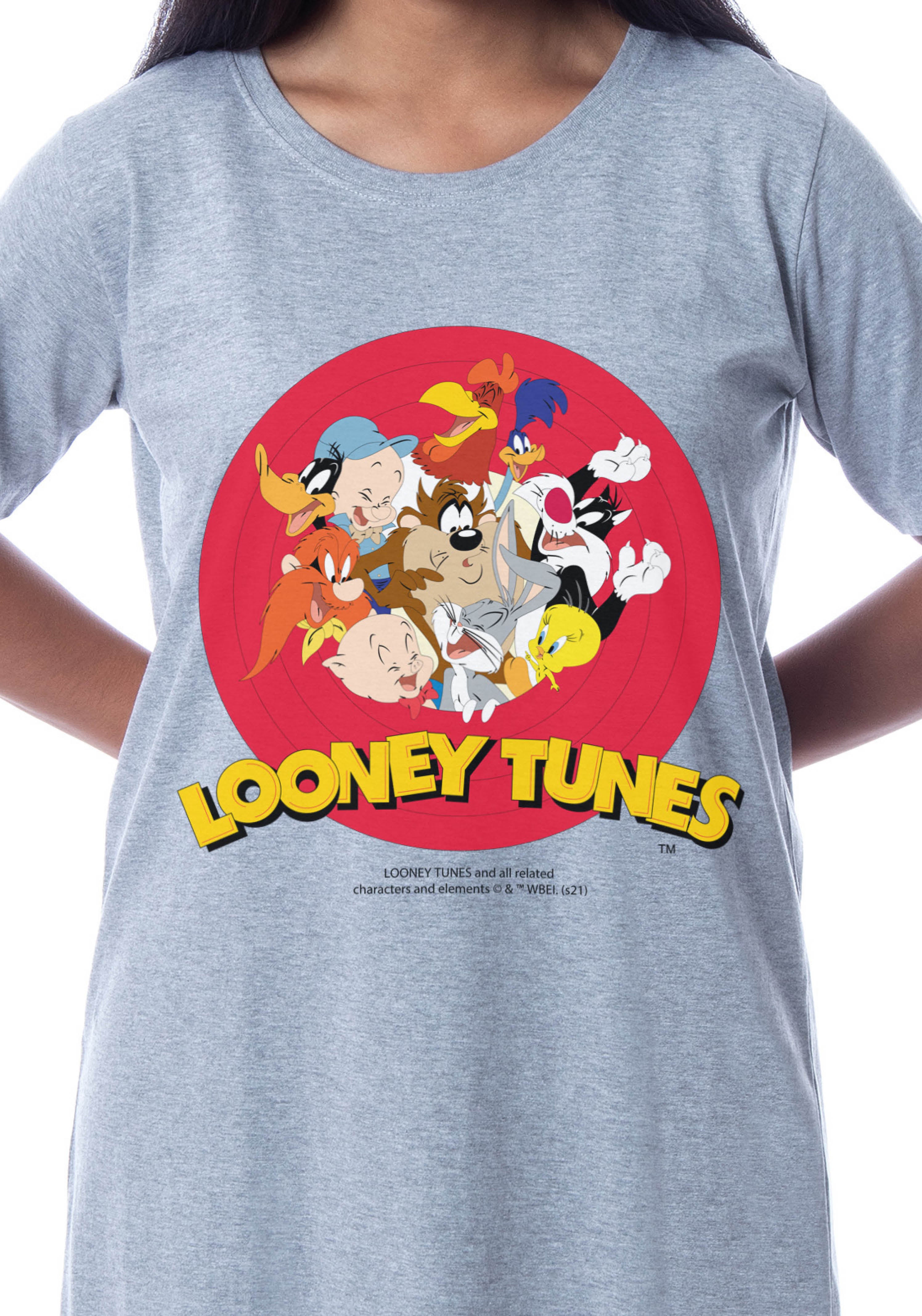 Looney Tunes Womens' Characters Bugs Bunny Nightgown Sleep Pajama Dress