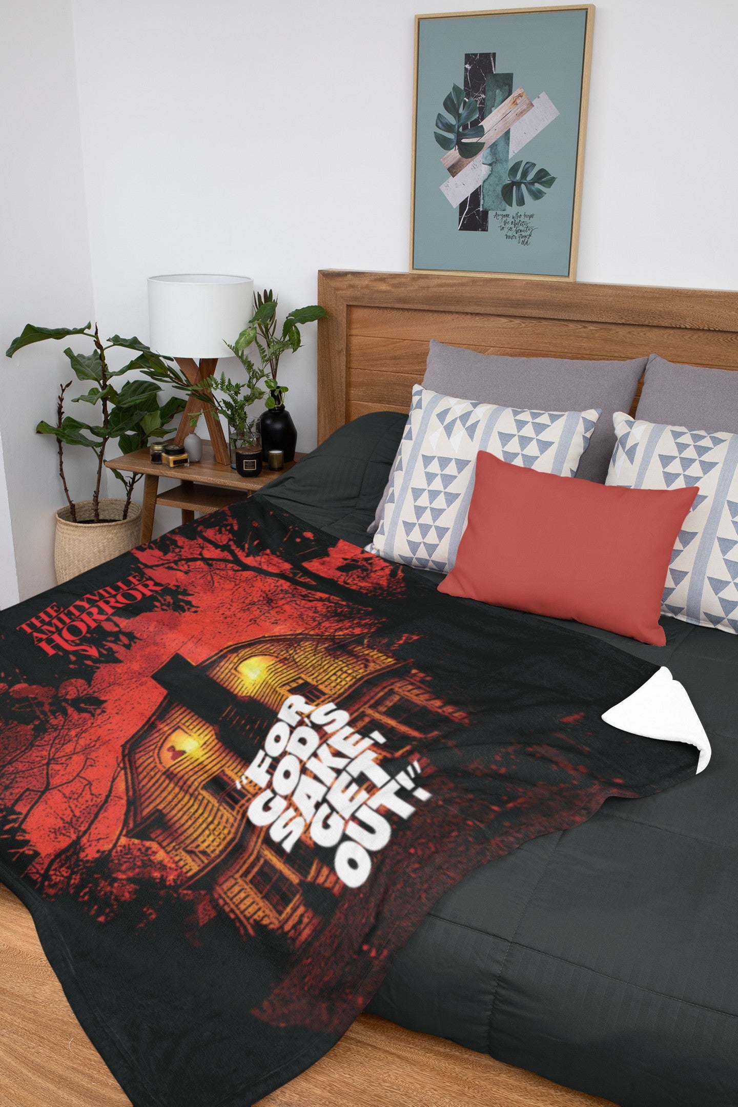 MGM The Amityville Horror Get Out Super Soft And Cuddly Plush Fleece Throw Blanket