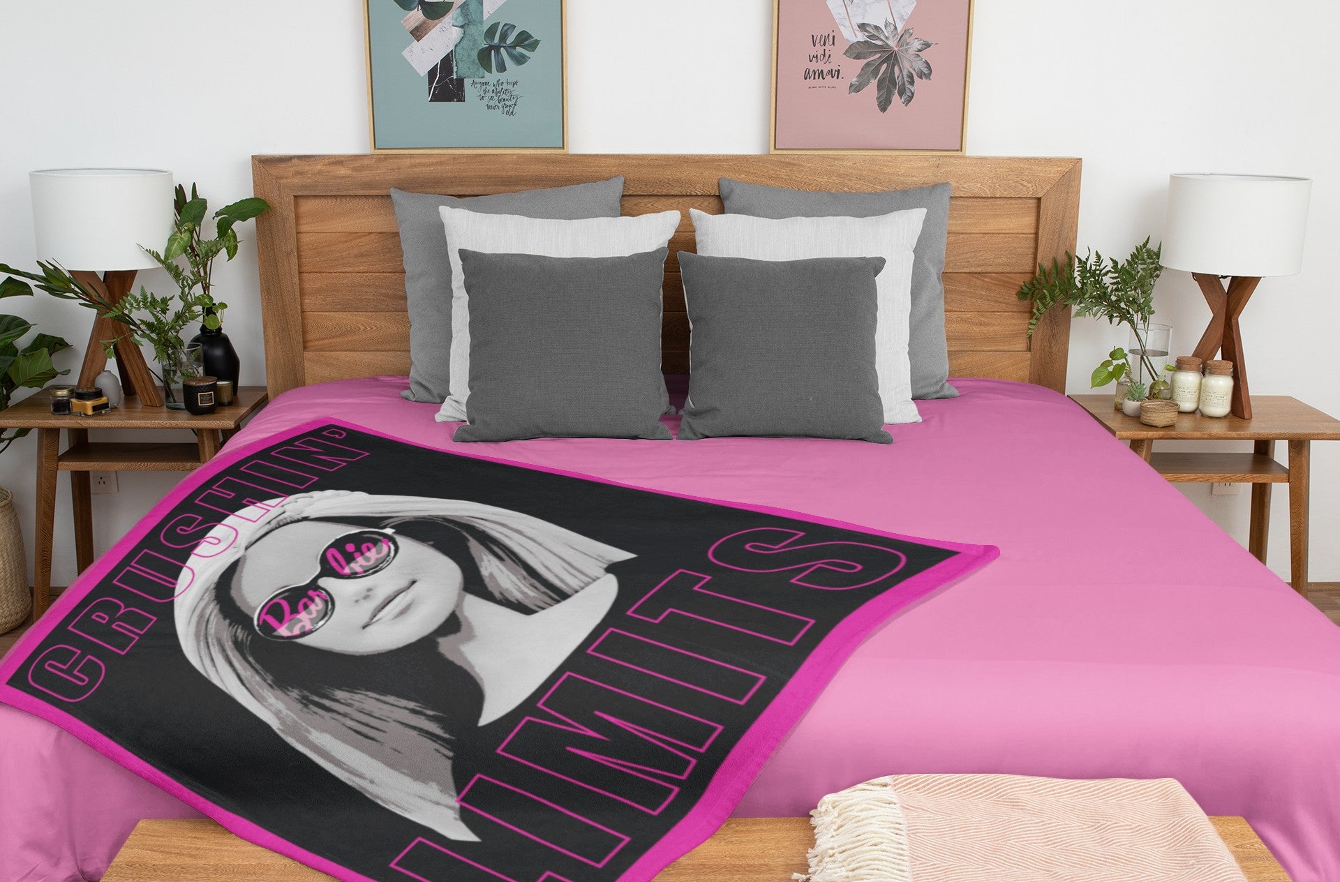 Barbie Dolls Crushin' Limits Super Soft And Cuddly Plush Fleece Throw Blanket