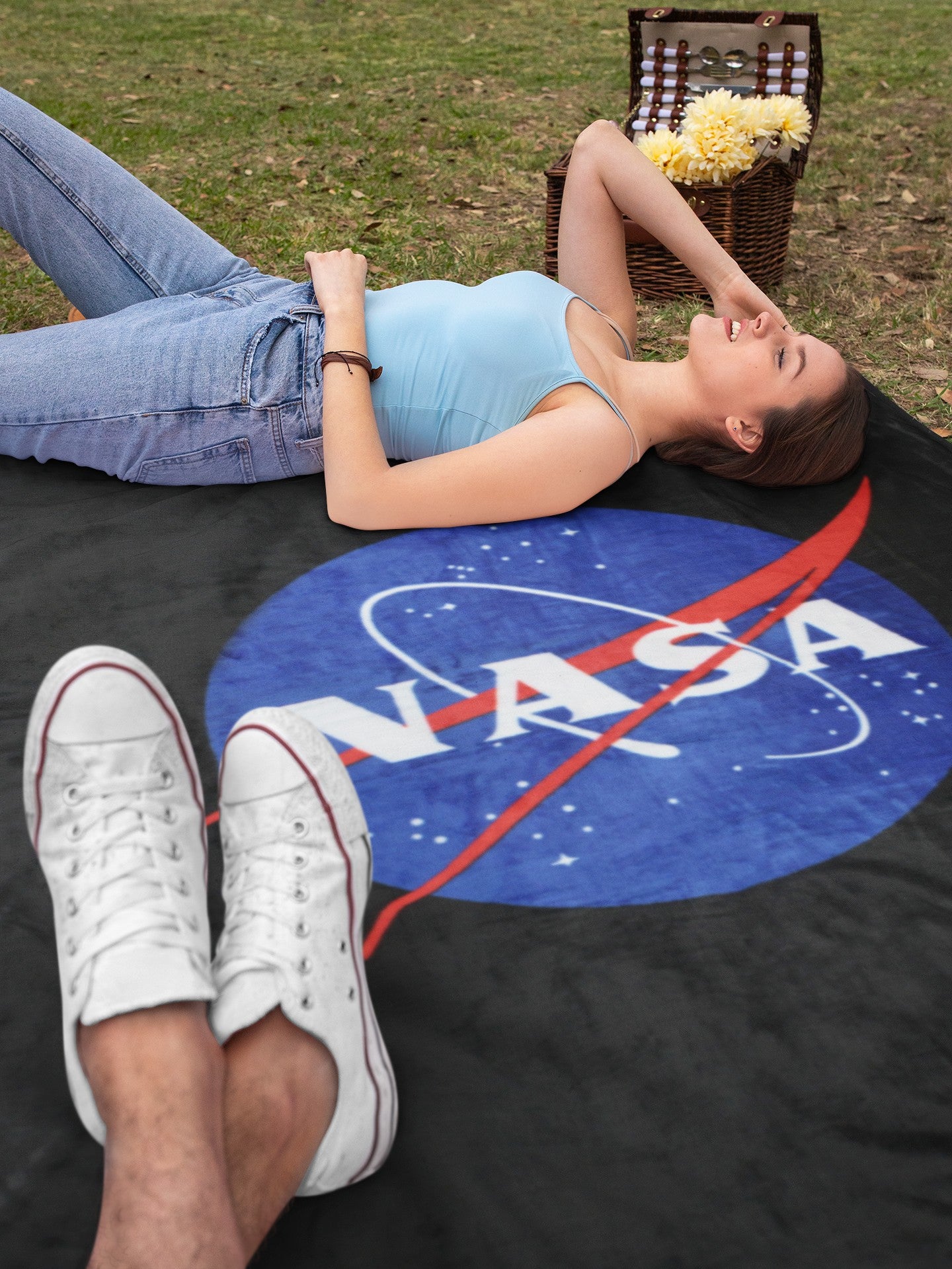 NASA Meatball Logo Super Soft And Cuddly Plush Fleece Throw Blanket