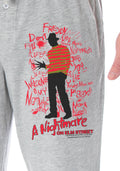 A Nightmare On Elm Street Men's Freddy Krueger Lounge Bottoms Pajama Pants