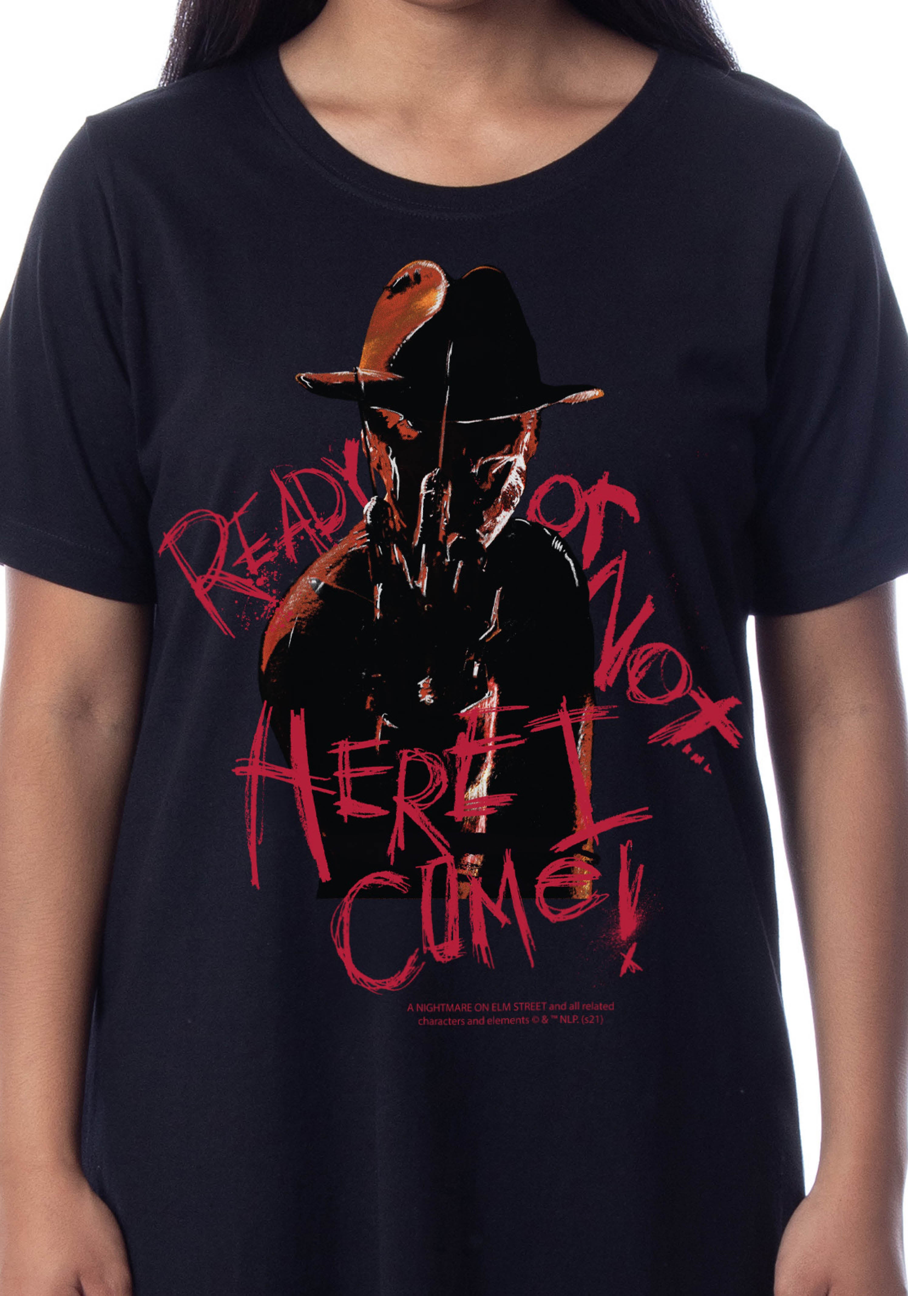Nightmare On Elm Street Womens' Freddy Krueger Nightgown Sleep Pajama Dress