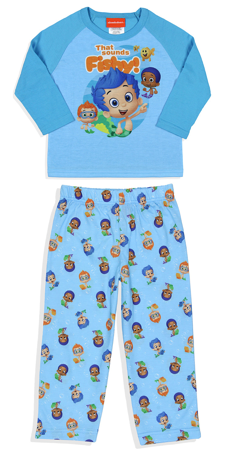 Nickelodeon Toddler Boys' Bubble Guppies That Sounds Fishy Sleep Pajama Set