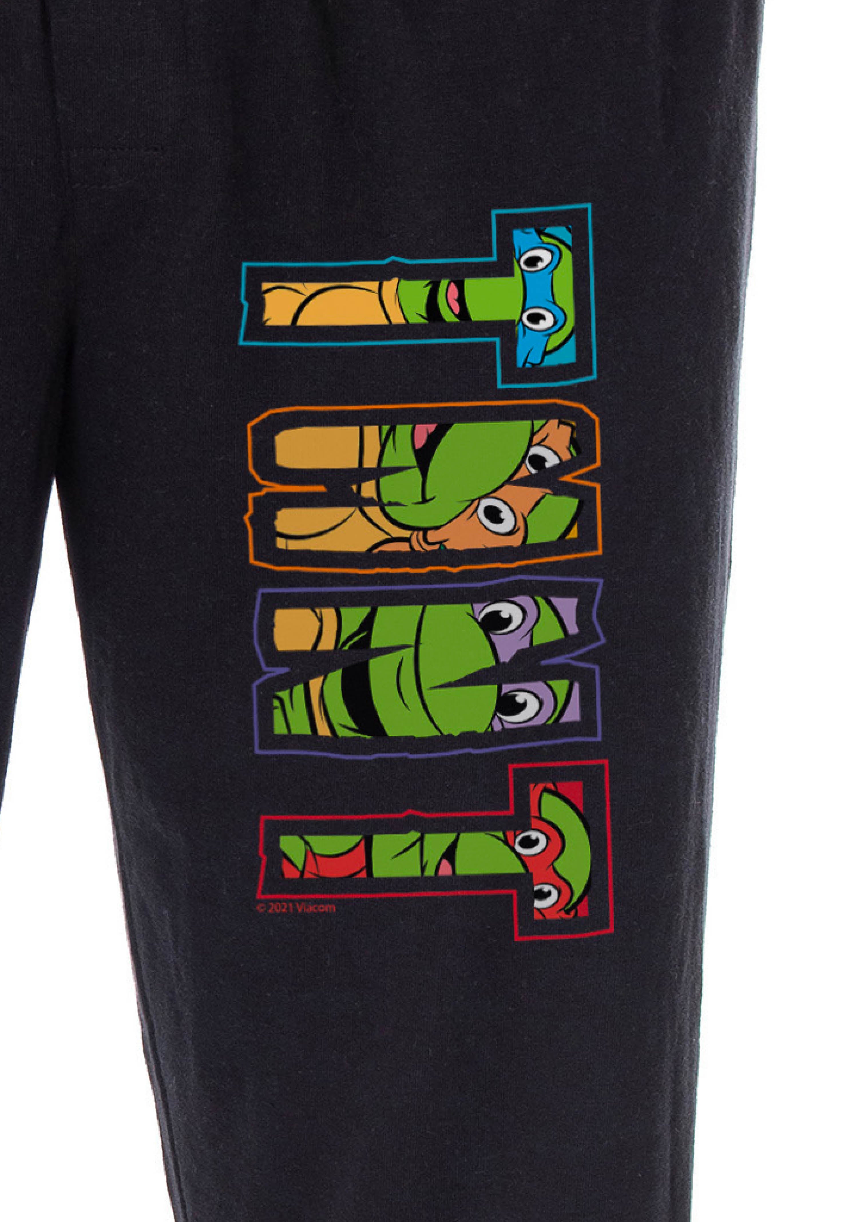 Teenage Mutant Ninja Turtle Men's TMNT Characters In Logo Pajama Pants