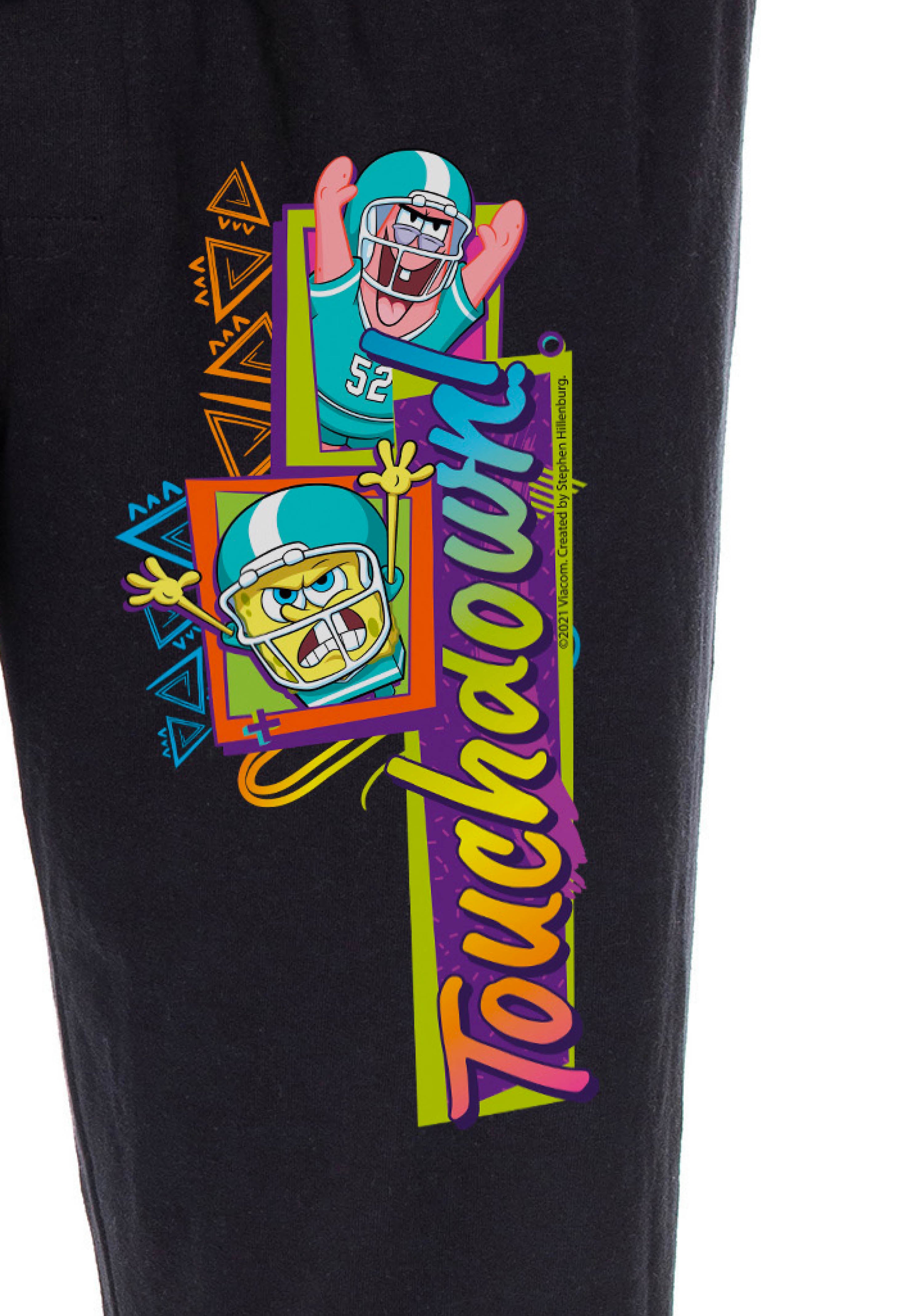 Nickelodeon Men's SpongeBob SquarePants Football Touchdown Pajama Pants