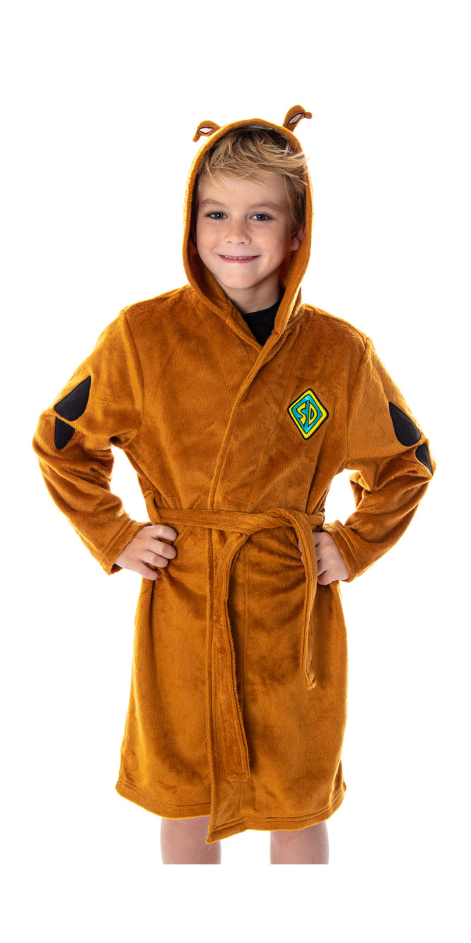 Scooby Doo Kids Costume Robe Soft Plush Fleece Hooded With Ears