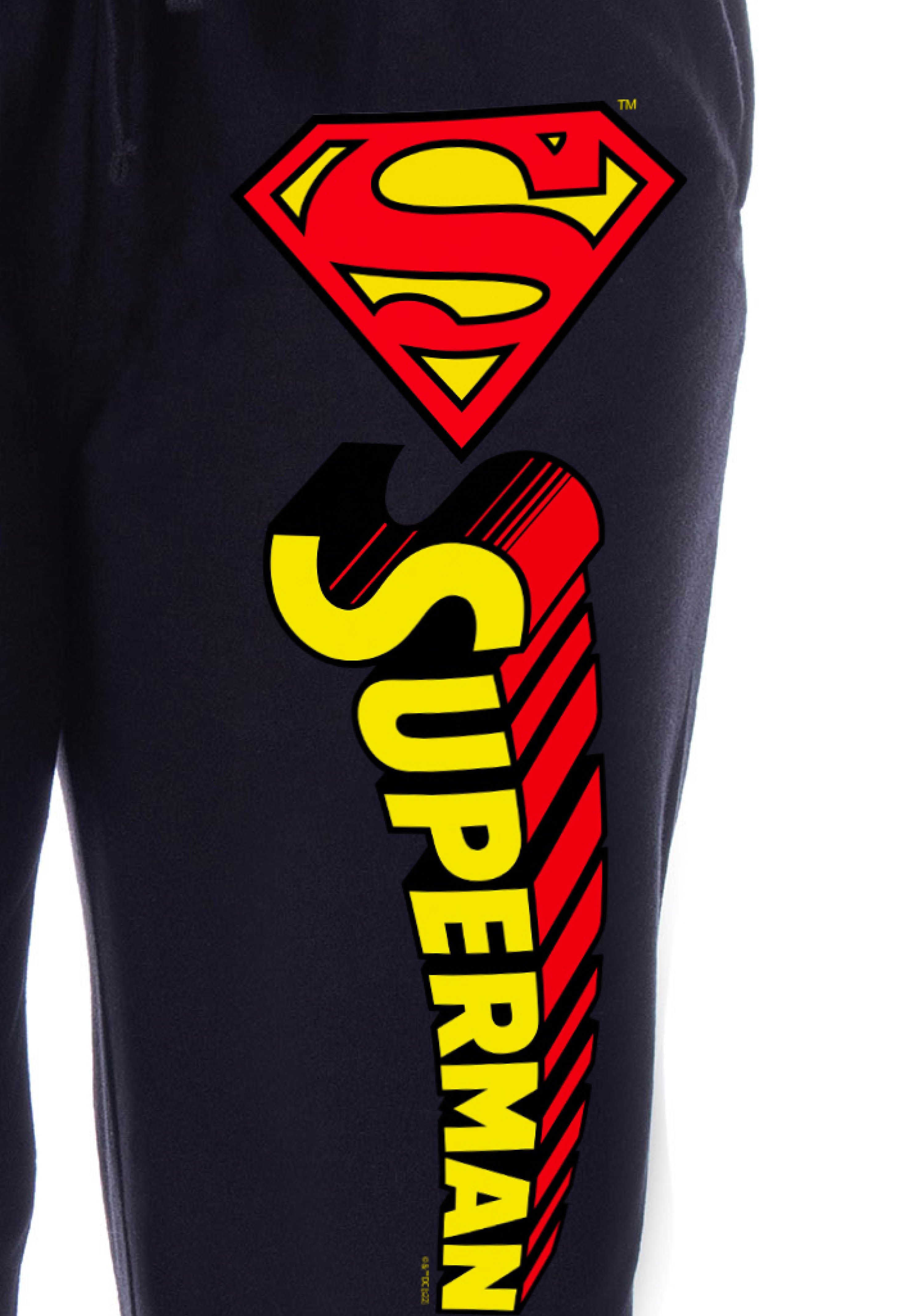 DC Comics Womens' Superman Logo Icon Classic Jogger Sleep Pajama Pants