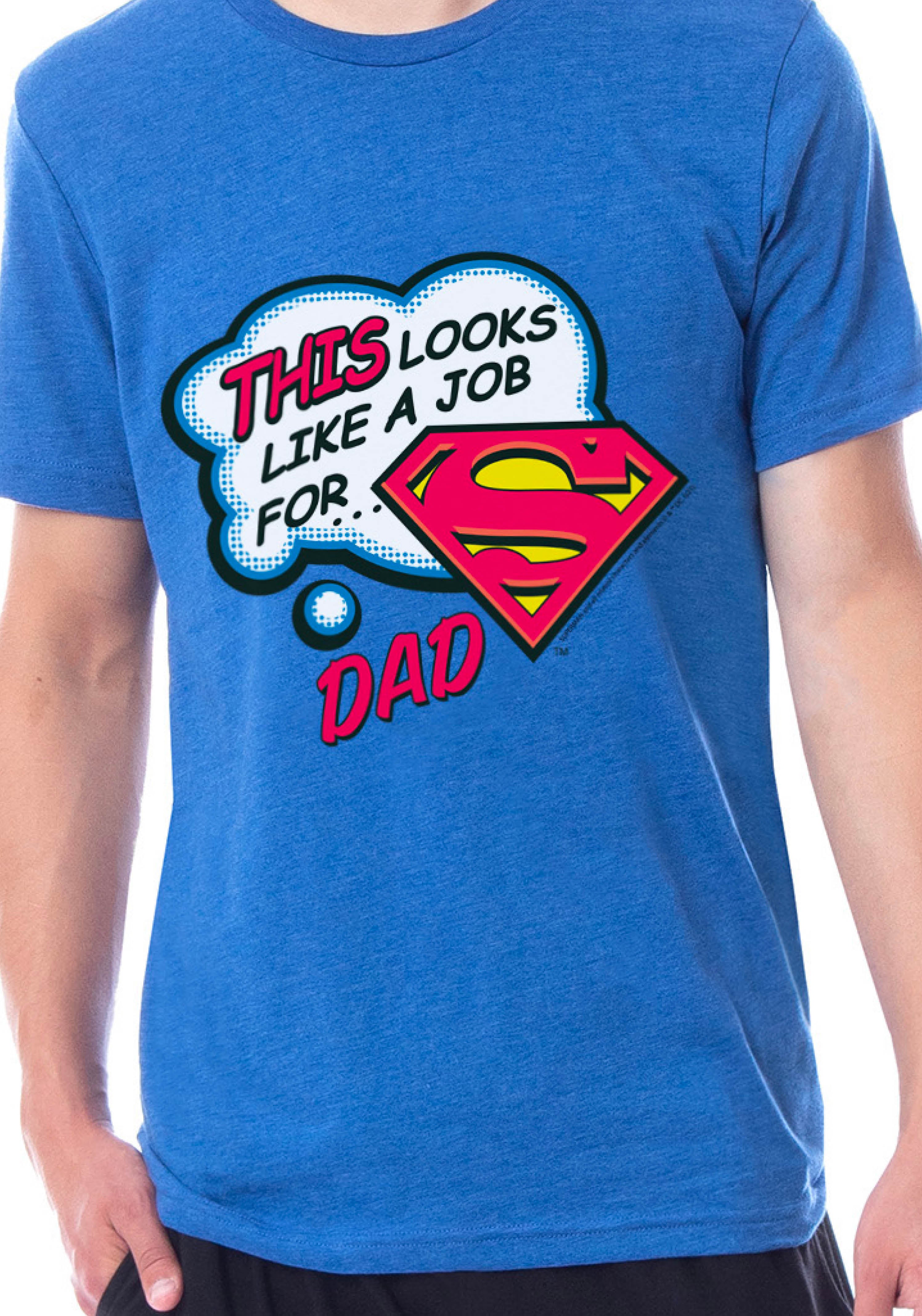 DC Mens' Superman Father's Day This Looks Like A Job For Sleep Pajama Set