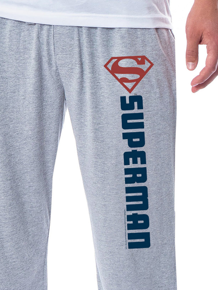 DC Mens' Superman Silhouette Truth Justice Sleep Pajama Set Shirt Pant