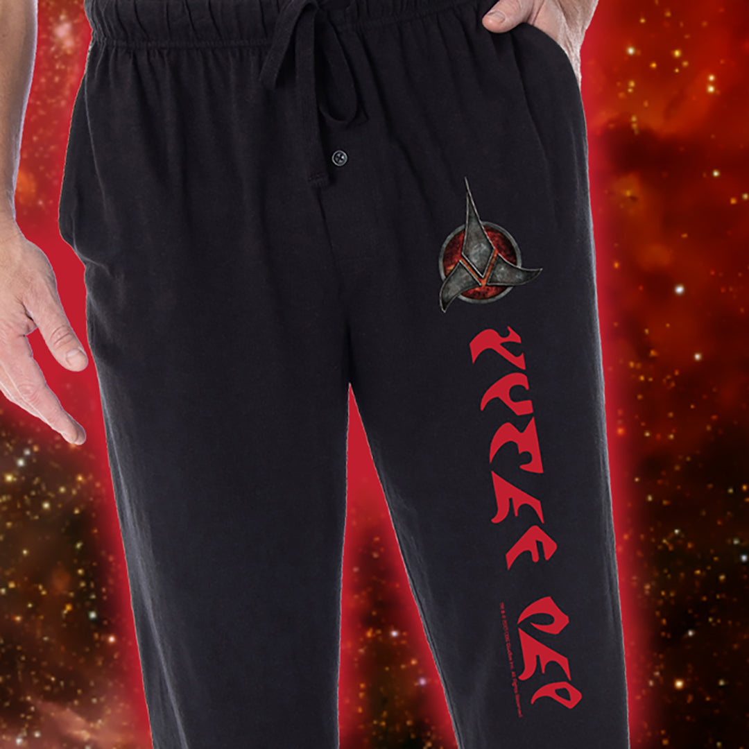 Star Trek The Next Generation Men's Klingon Tlhingan Mah We Are Klingons! Lounge Pajama Pants