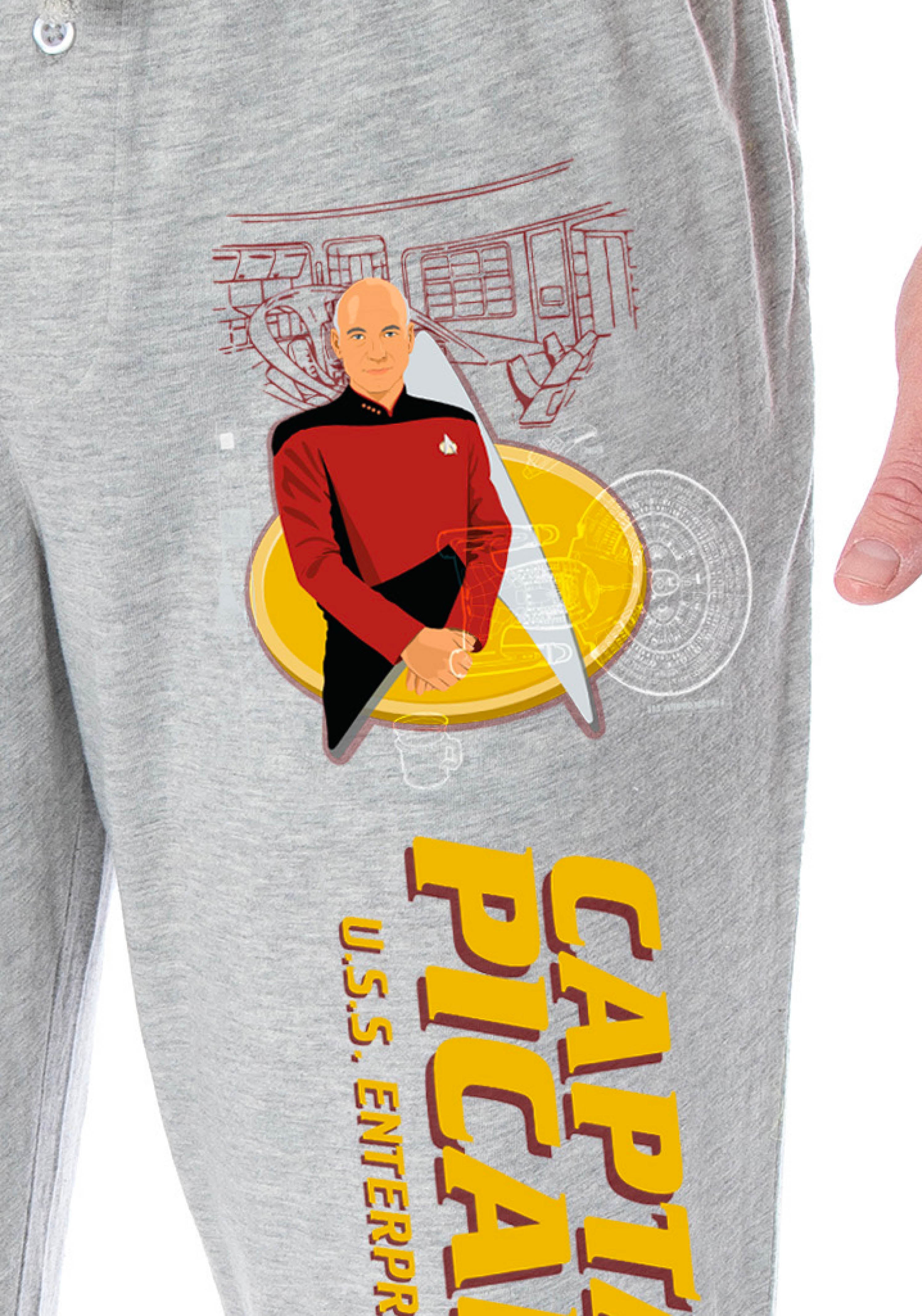 Star Trek The Next Generation Men's TNG Captain Picard Lounge Pajama Pants