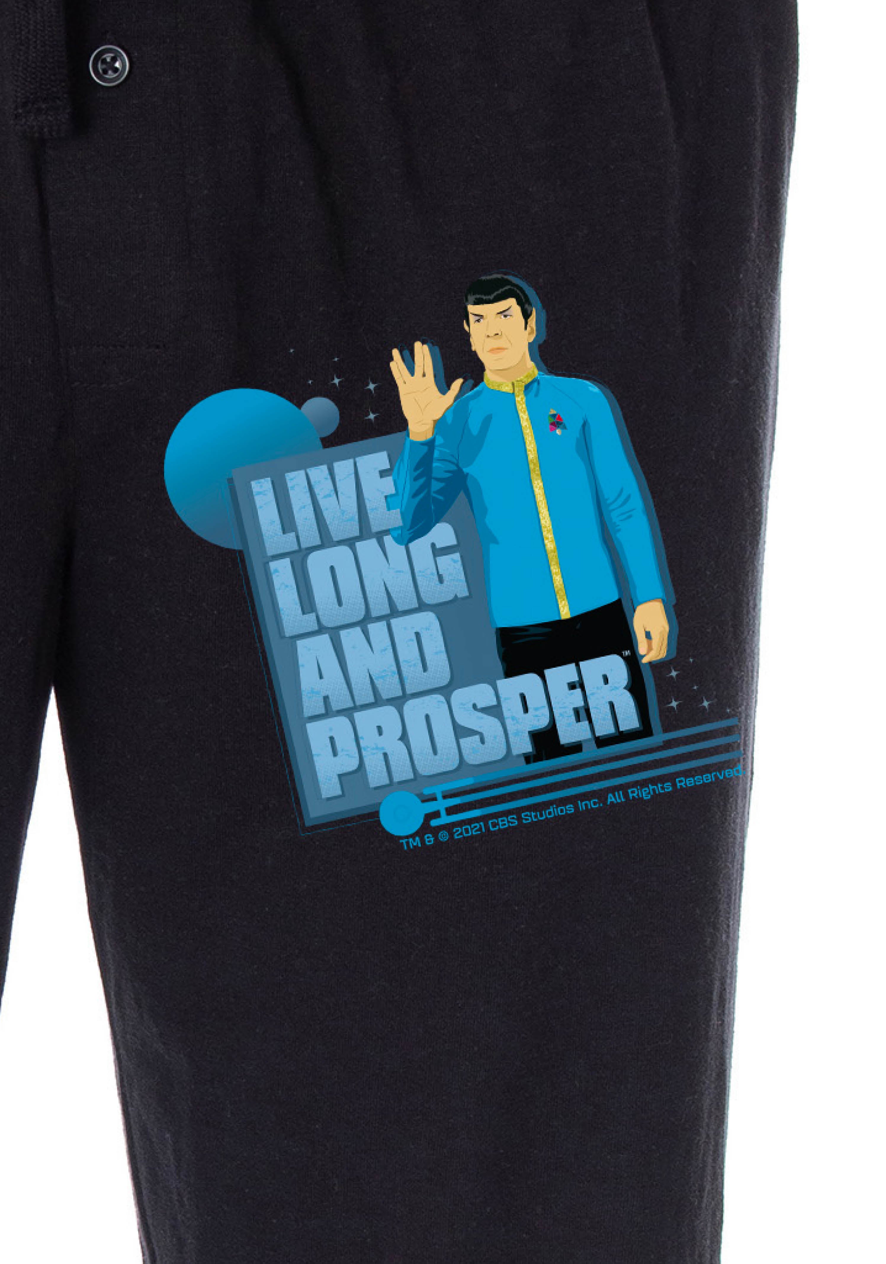 Star Trek Men's The Original Series Spock Live Long And Prosper Pajama Pants