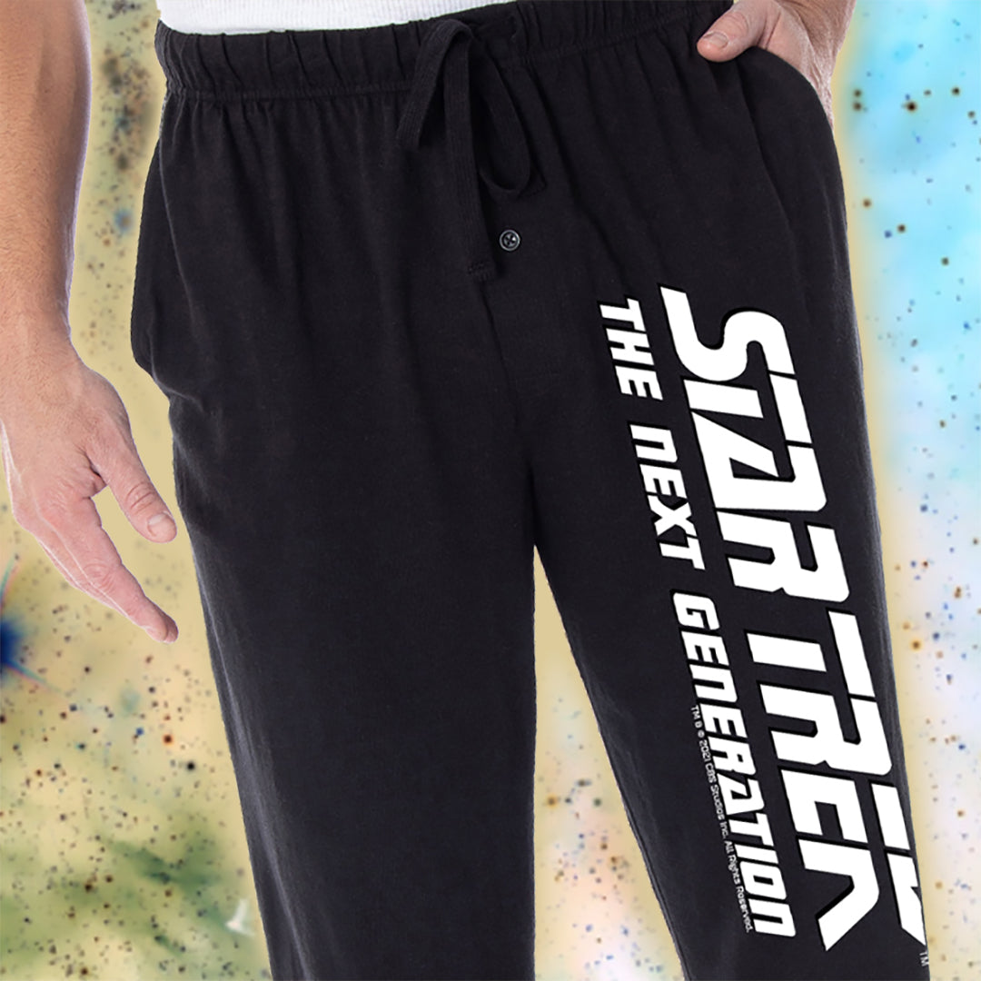 Star Trek The Next Generation Men's Classic TNG Logo Lounge Pajama Pants