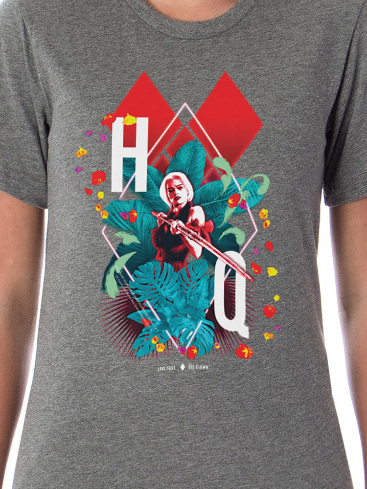 DC Womens' The Suicide Squad Harley Quinn Tropical Movie Sleep Pajama Set