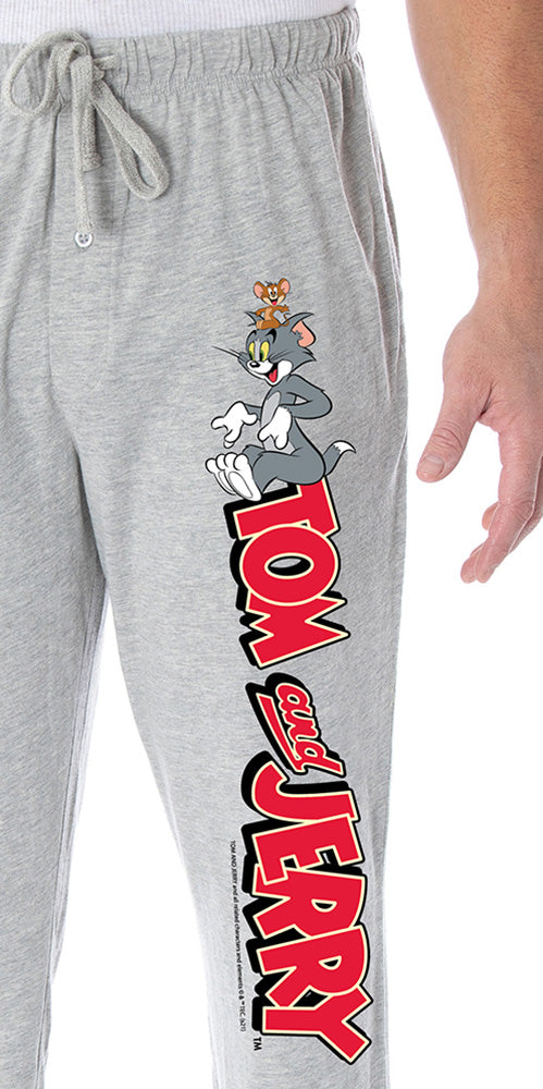 Tom And Jerry Men's Vintage Cartoon Characters And Logo Loungewear Pajama Pants