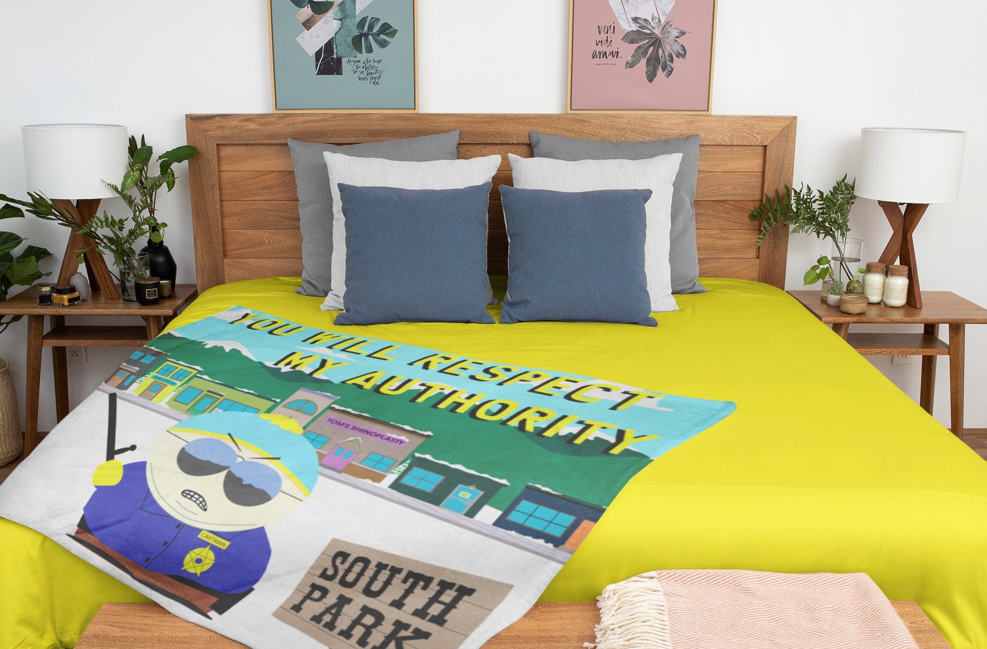 South Park Eric Cartman Respect My Authority! Plush Throw Blanket 50" x 60"