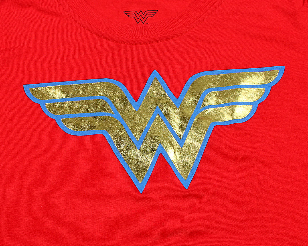 DC Comics Wonder Woman 3 Tier Tulle Short Sleeve Girls Nightgown Sleep Dress (Small, 6/6x)