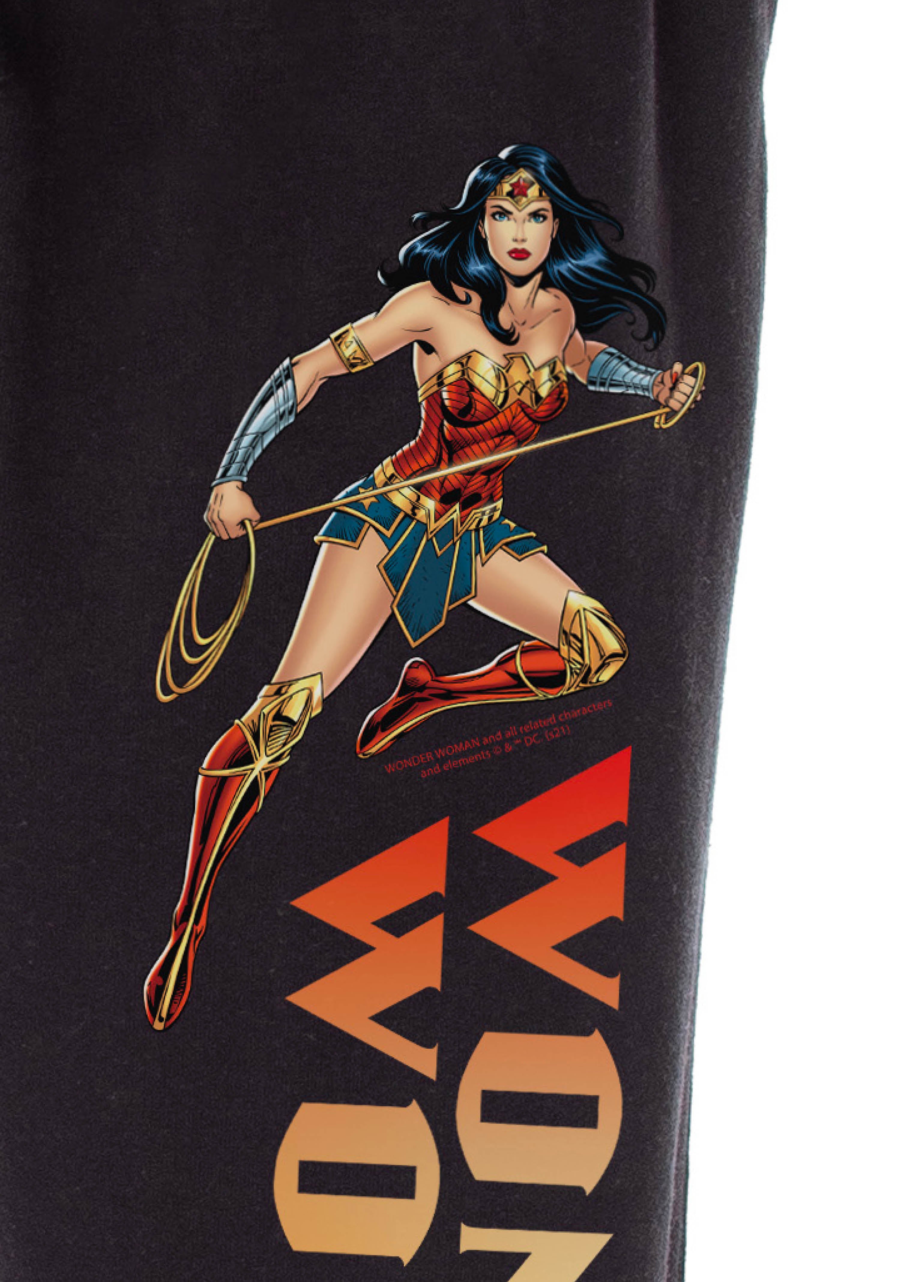DC Womens' Wonder Woman Classic Comic Design Logo Sleep Pajama Pants