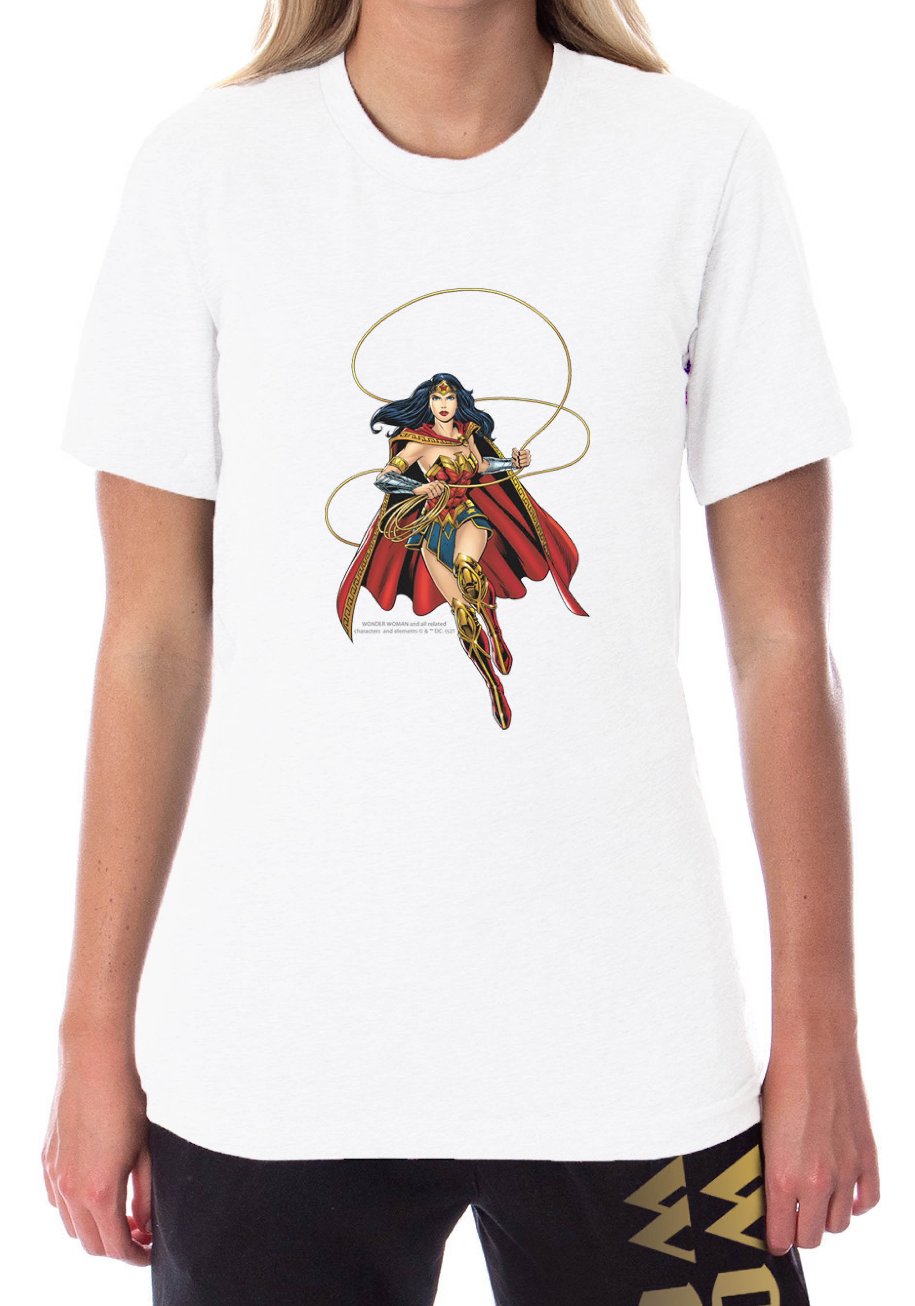 DC Comics Women's Wonder Woman Classic Logo Sleep Pajama Set Top Bottoms