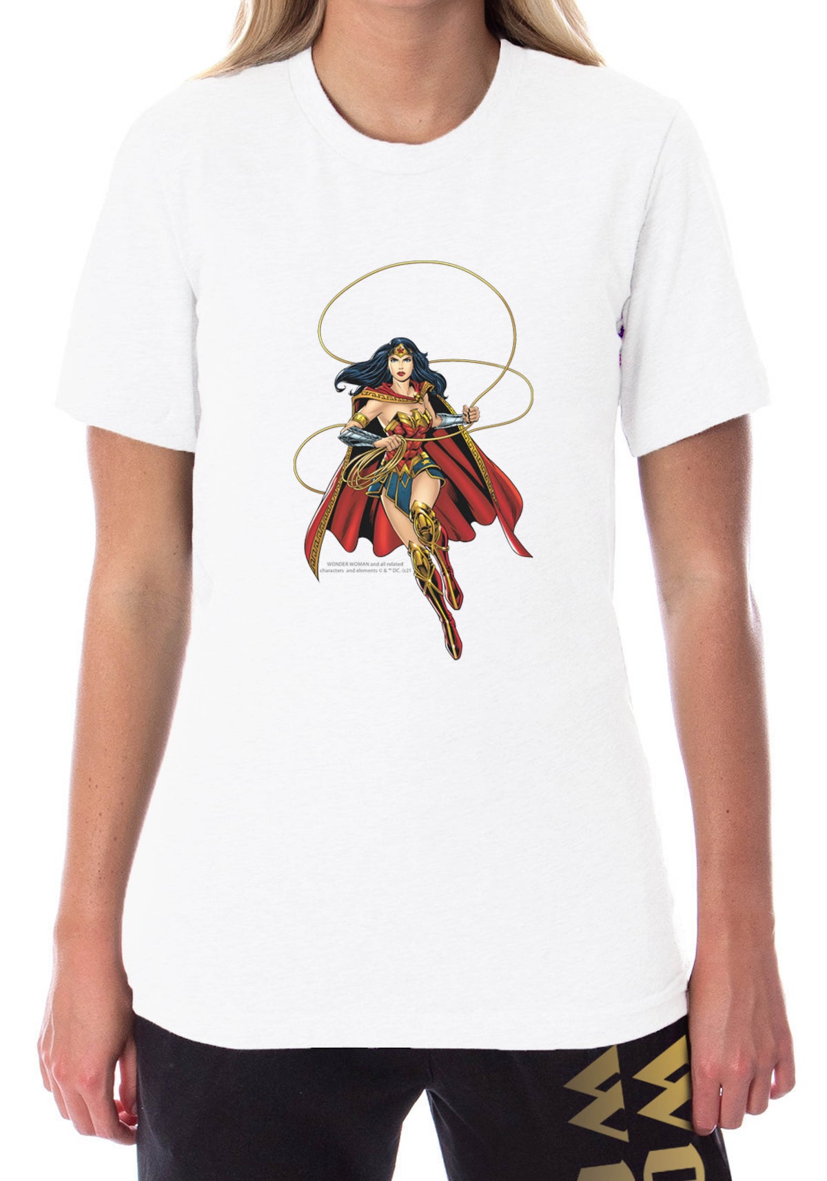 DC Comics Women's Wonder Woman Classic Logo Sleep Pajama Set Top Bottoms