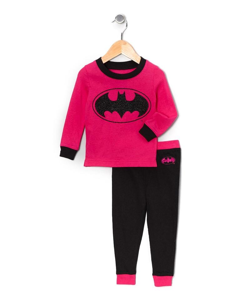 Batgirl Girls Hot Pink Long Sleeve Infant Pajama Set