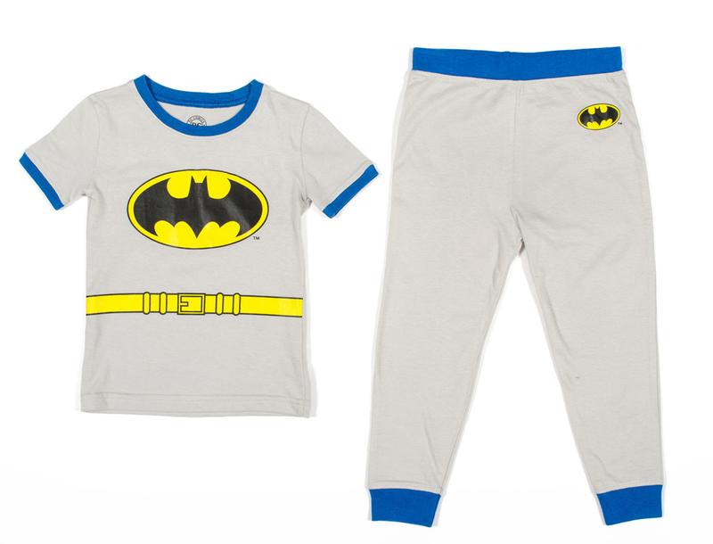 Batman Boys Costume Grey Pajama Set