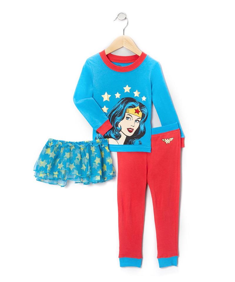 Wonder Woman Vintage Tutu Toddler Pajama Set