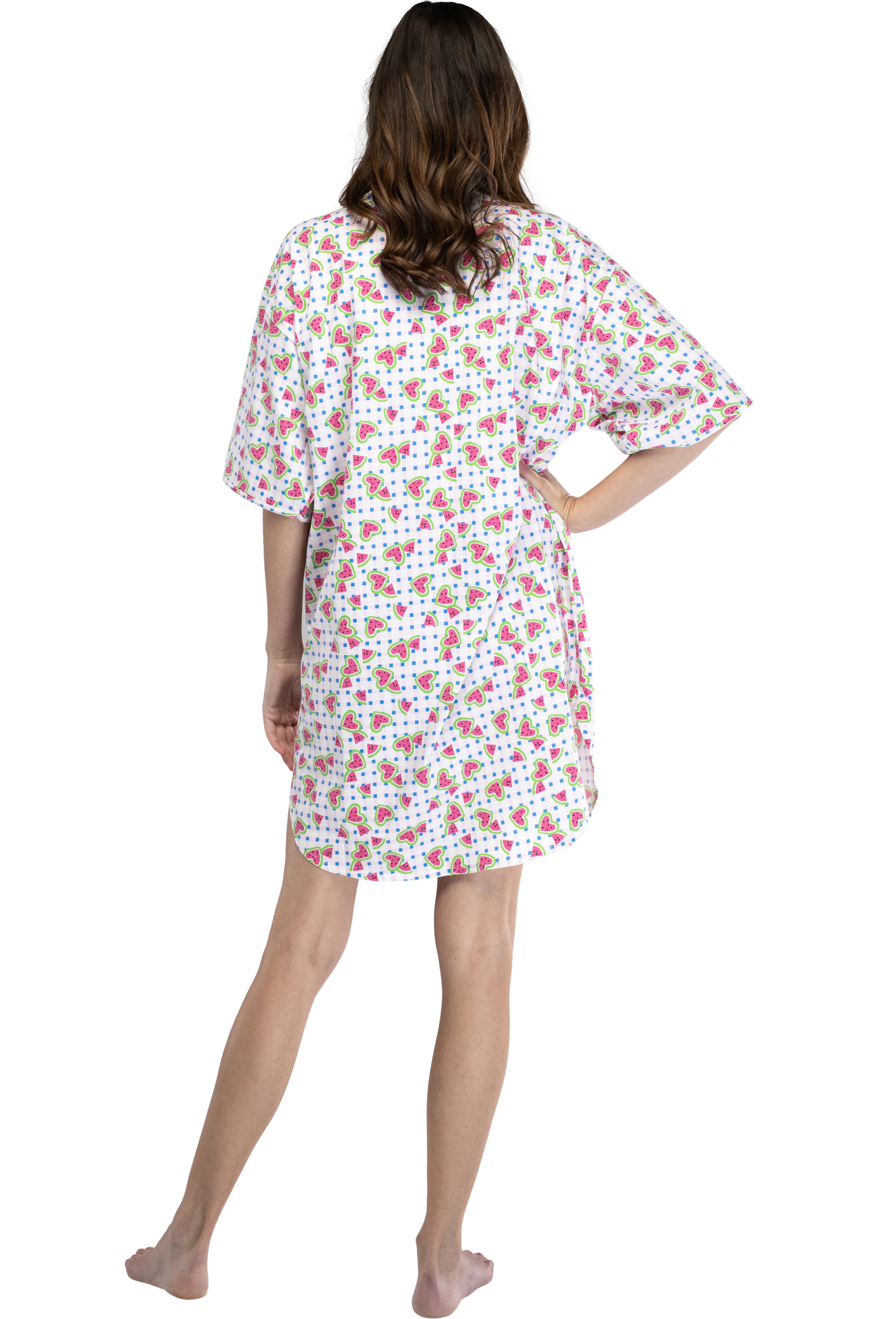 Intimo Womens Plus Size Novelty Cotton Knit Sleep Night Shirt