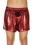 INTIMO Men's Metallic Boxer Shorts Underwear (Red, Large)