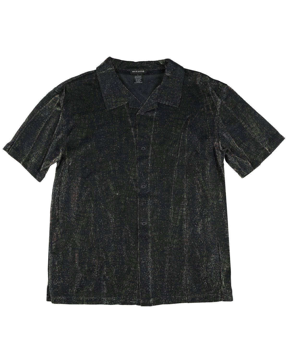 Mens' Animal Print Sparkle Button Up Sleep Shirt