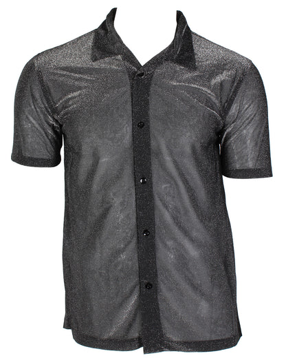 Intimo Mens Romance Sheer Camp Pajama Shirt