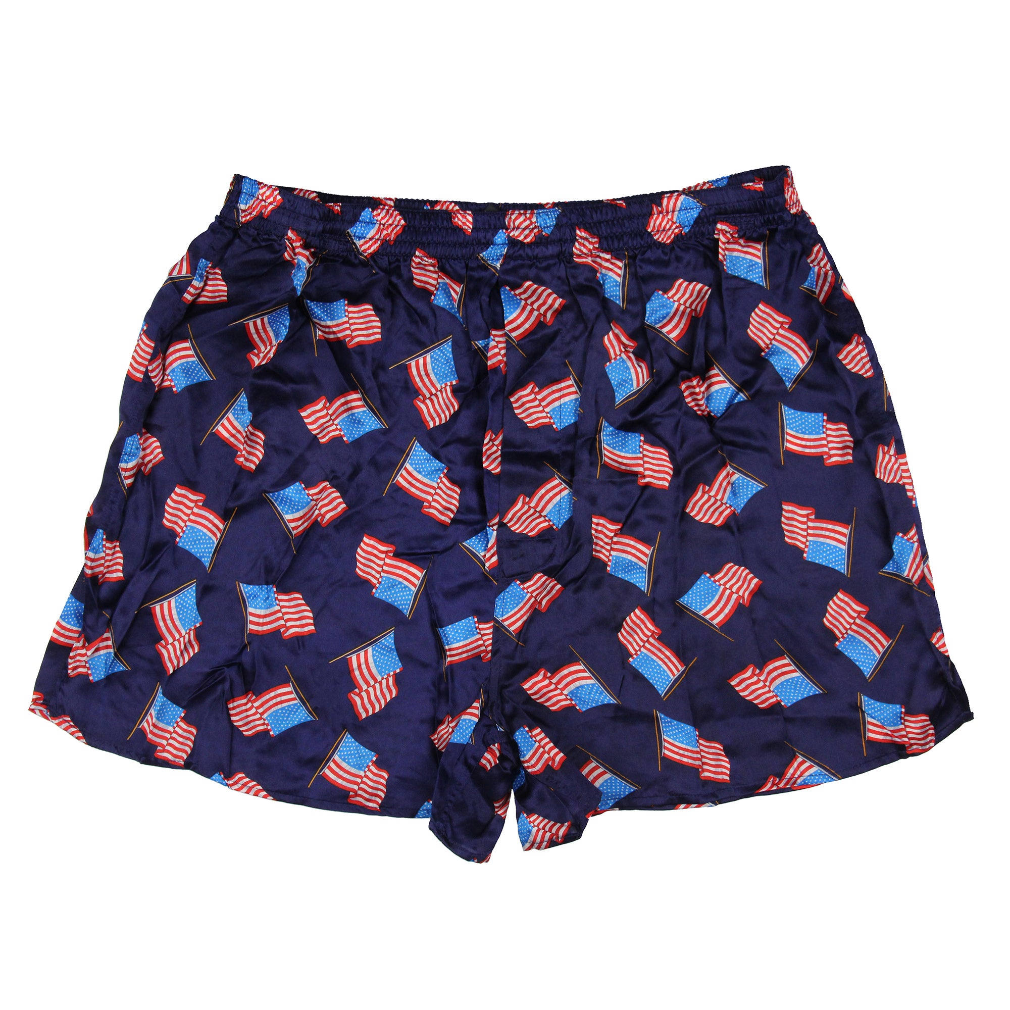 INTIMO Men's American Flag Silk Boxer Short