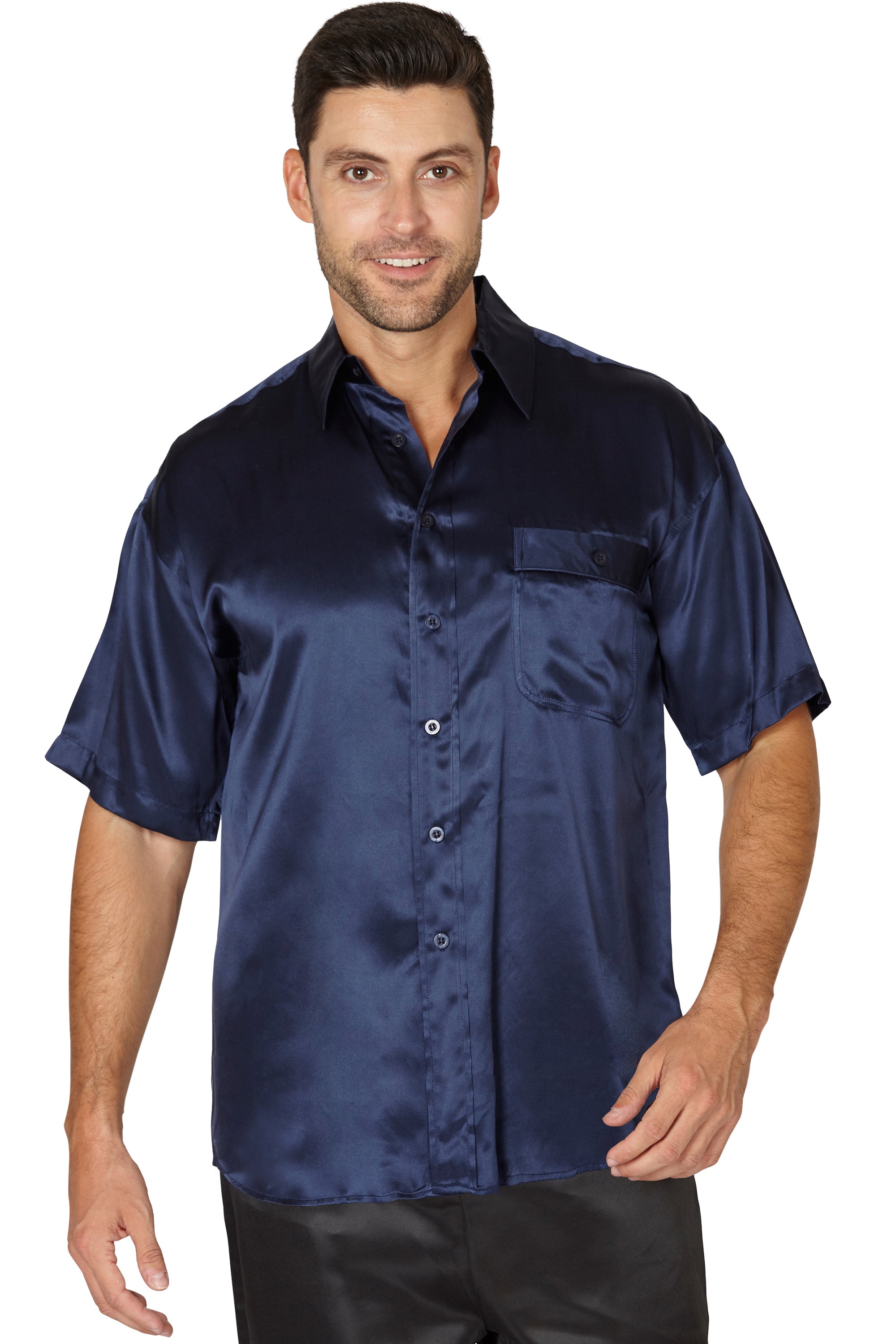 INTIMO Men's Short Sleeve Camp Shirt