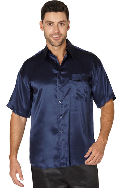 INTIMO Men's Short Sleeve Camp Shirt