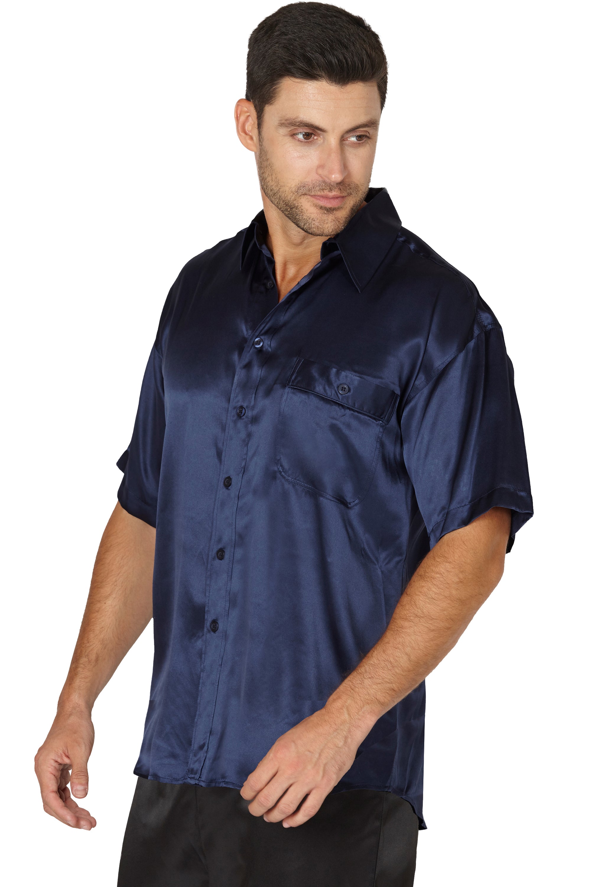 INTIMO Men's Short Sleeve Camp Shirt