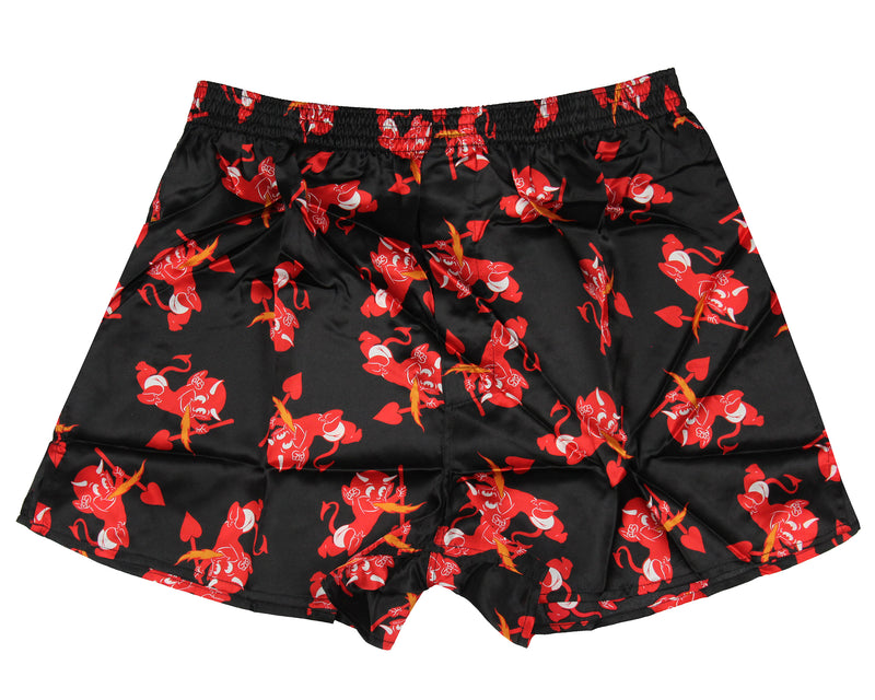 INTIMO Men's Cupid Devil Valentine's Day Silk Boxer Shorts